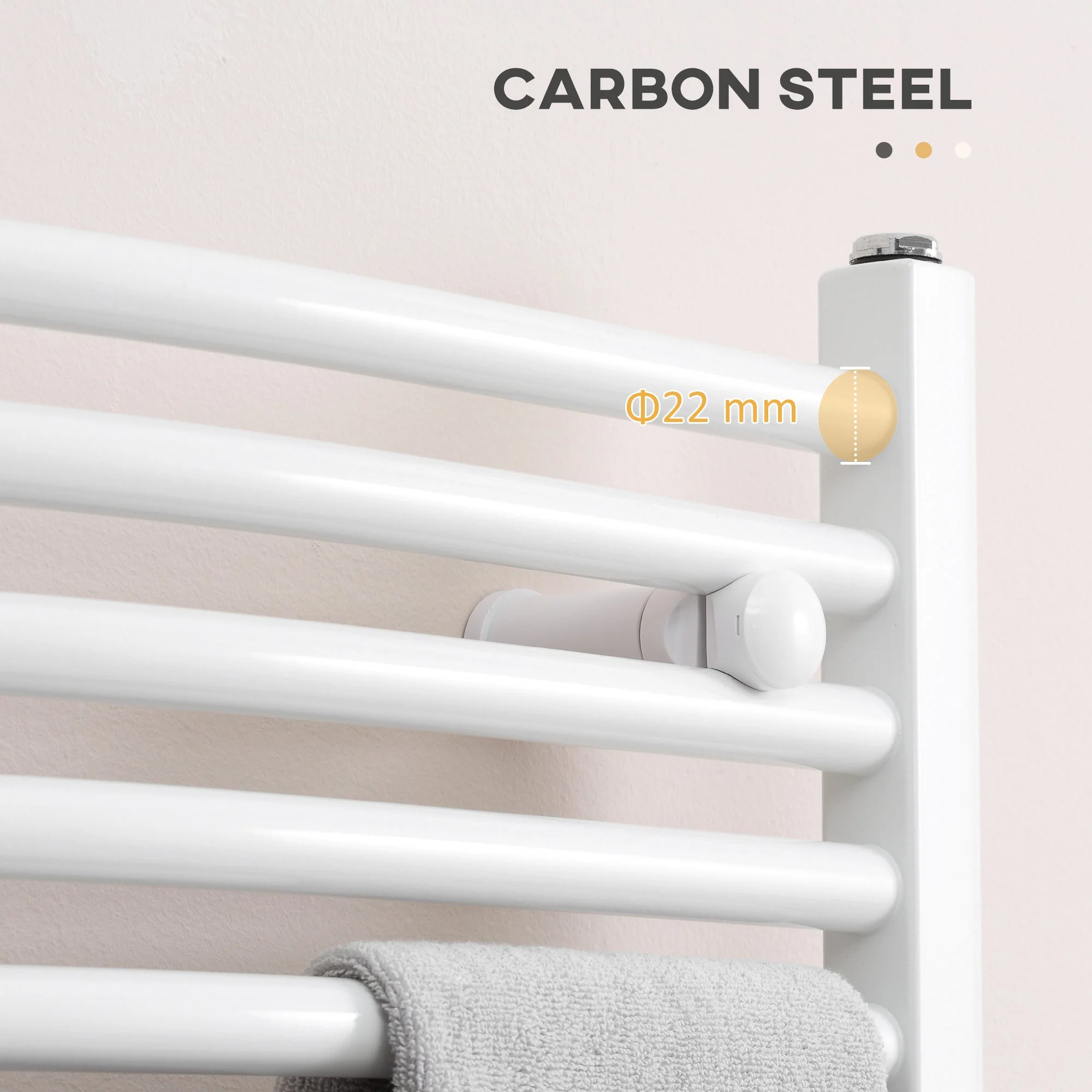 Curved Heated Towel Rail - Image 5