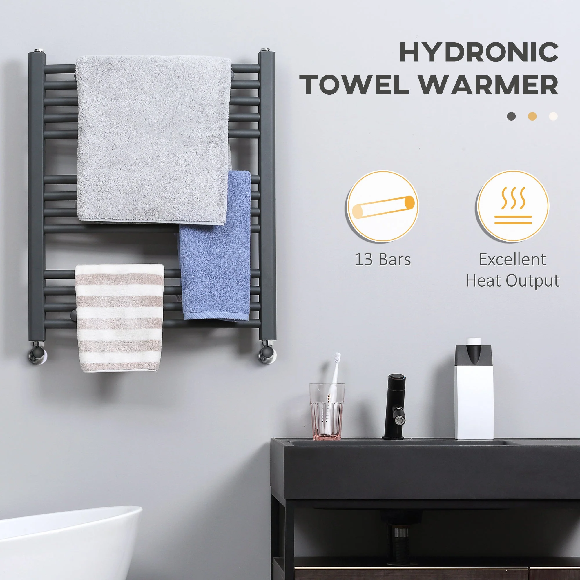 Curved Heated Towel Rail - Image 4