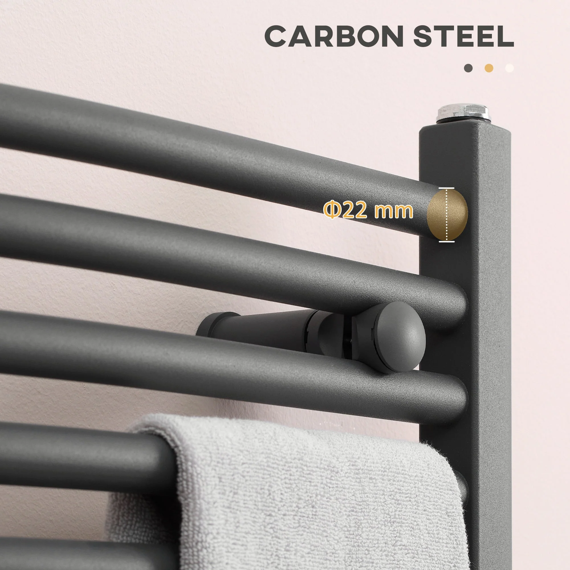 Curved Heated Towel Rail - Image 5