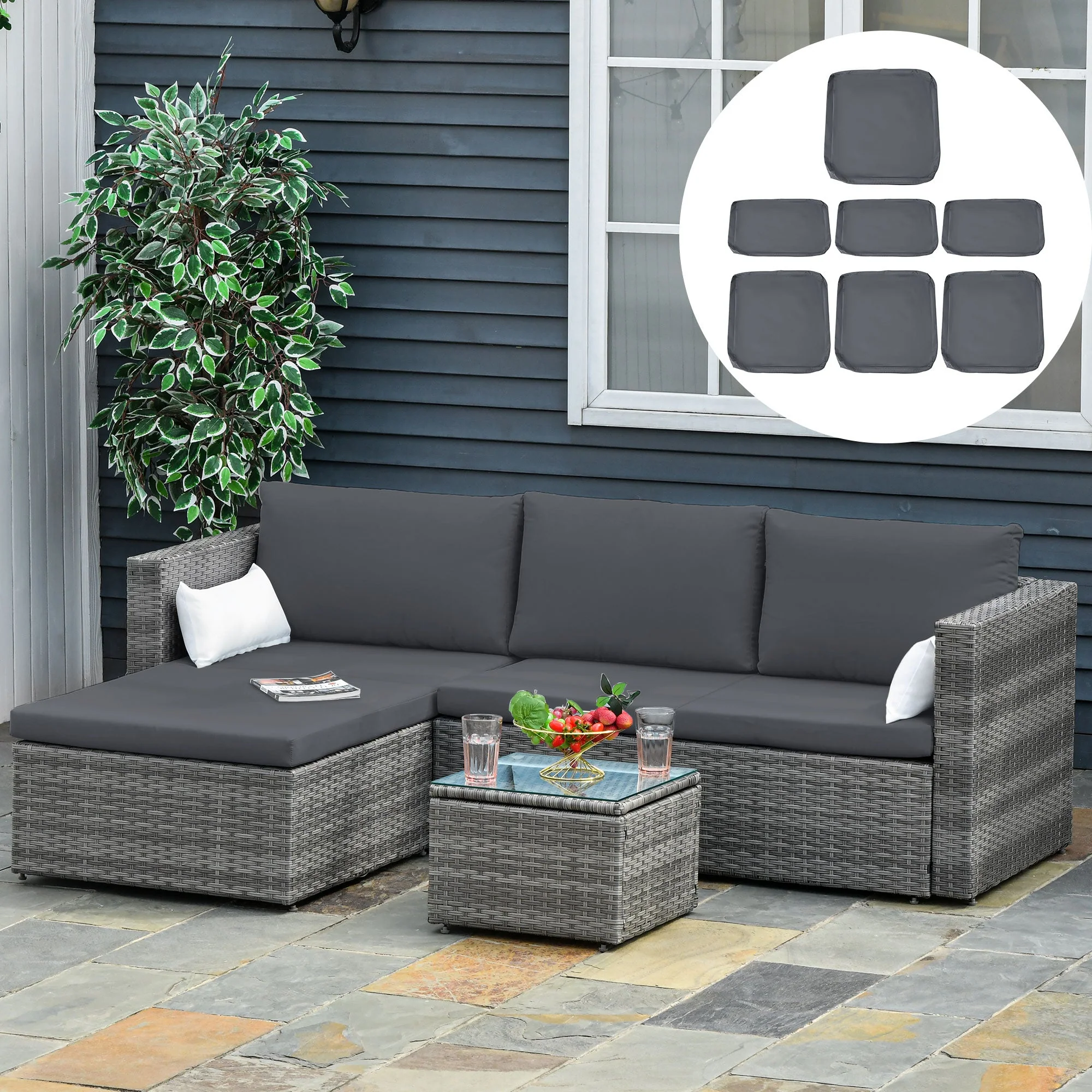 Cushion Cover Replacement Garden Rattan Patio Furniture Seat Cover - Image 2