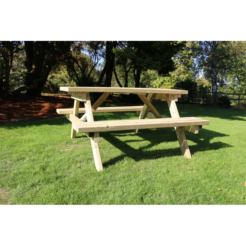 Deluxe Garden Picnic Table by Churnet Valley - 6 Seats - Image 4