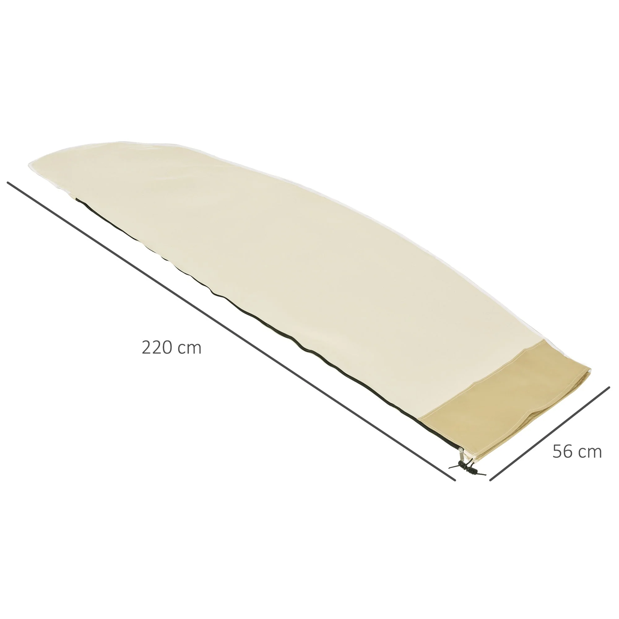 Deluxe Large Garden Waterproof Parasol Cover Outdoor Furniture Patio Market Banana Umbrella Cantilever Protector Rain Dust Protective w/Zip ?56 x 220H cm - Image 2