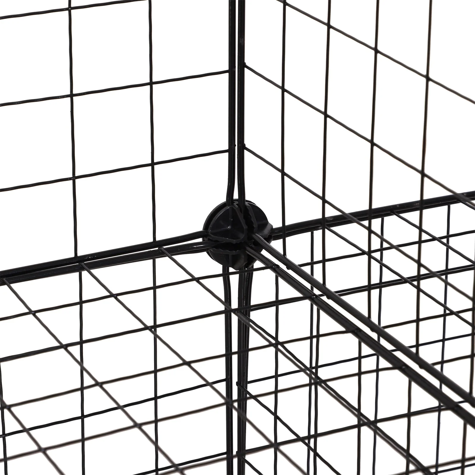 DIY 6 Cube Metal Wire Rack Interlocking Storage Cabinet Living Room Organiser Display Shelves Black - Image 6