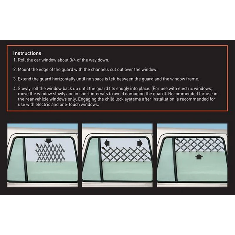 Dog Car Window Guard Black Plastic 26cm by RAC - Image 4