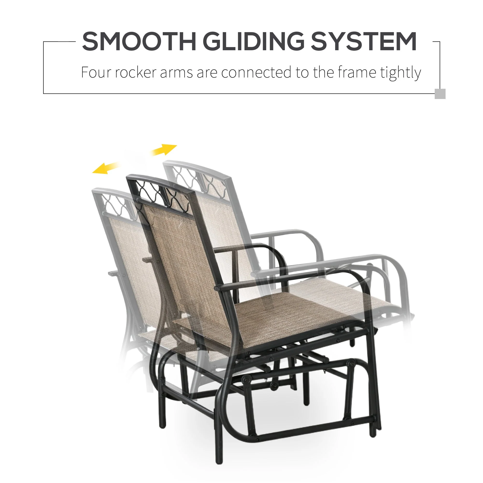Double Outdoor Glider Chair - Image 7
