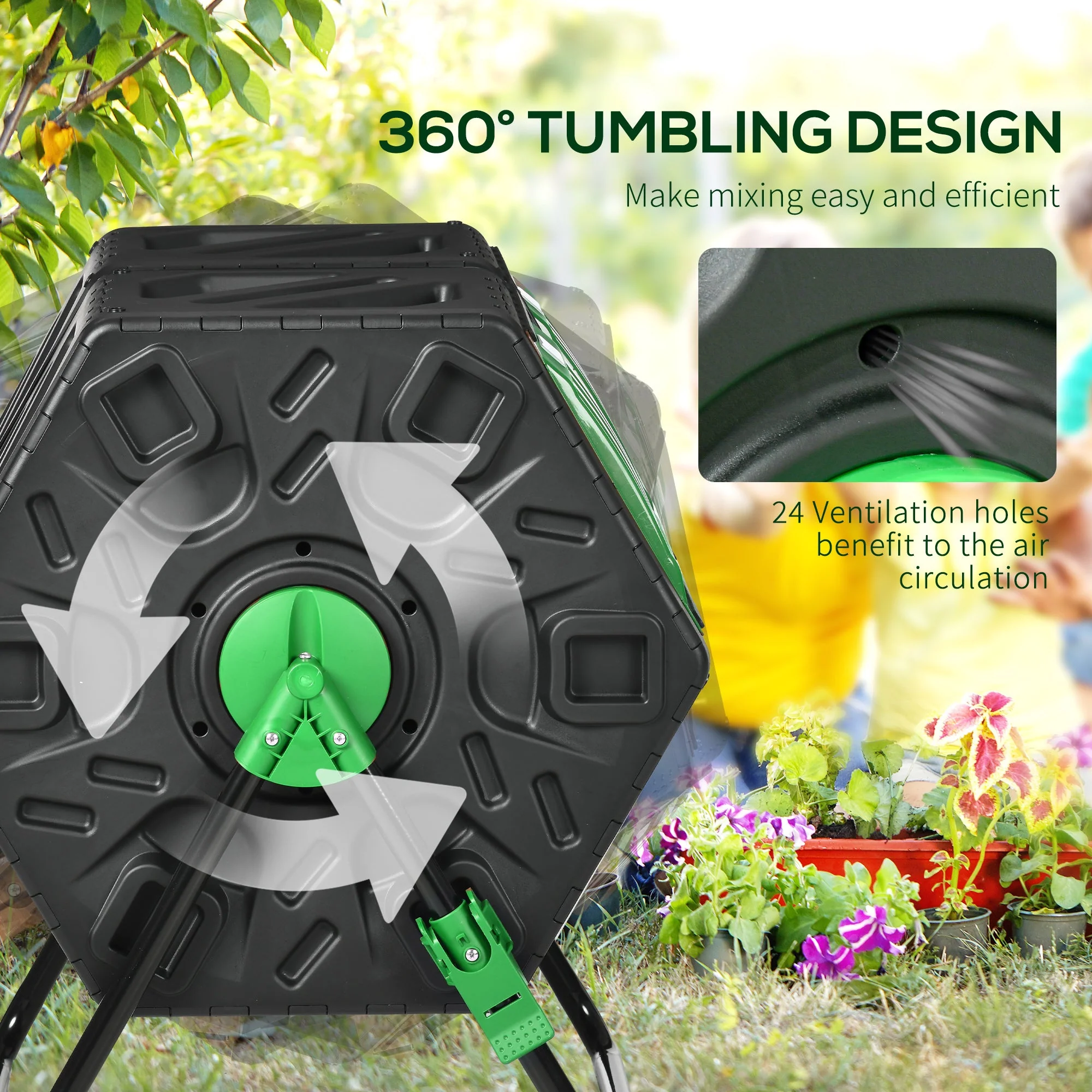 Dual Chamber Garden Compost Bin - Image 5