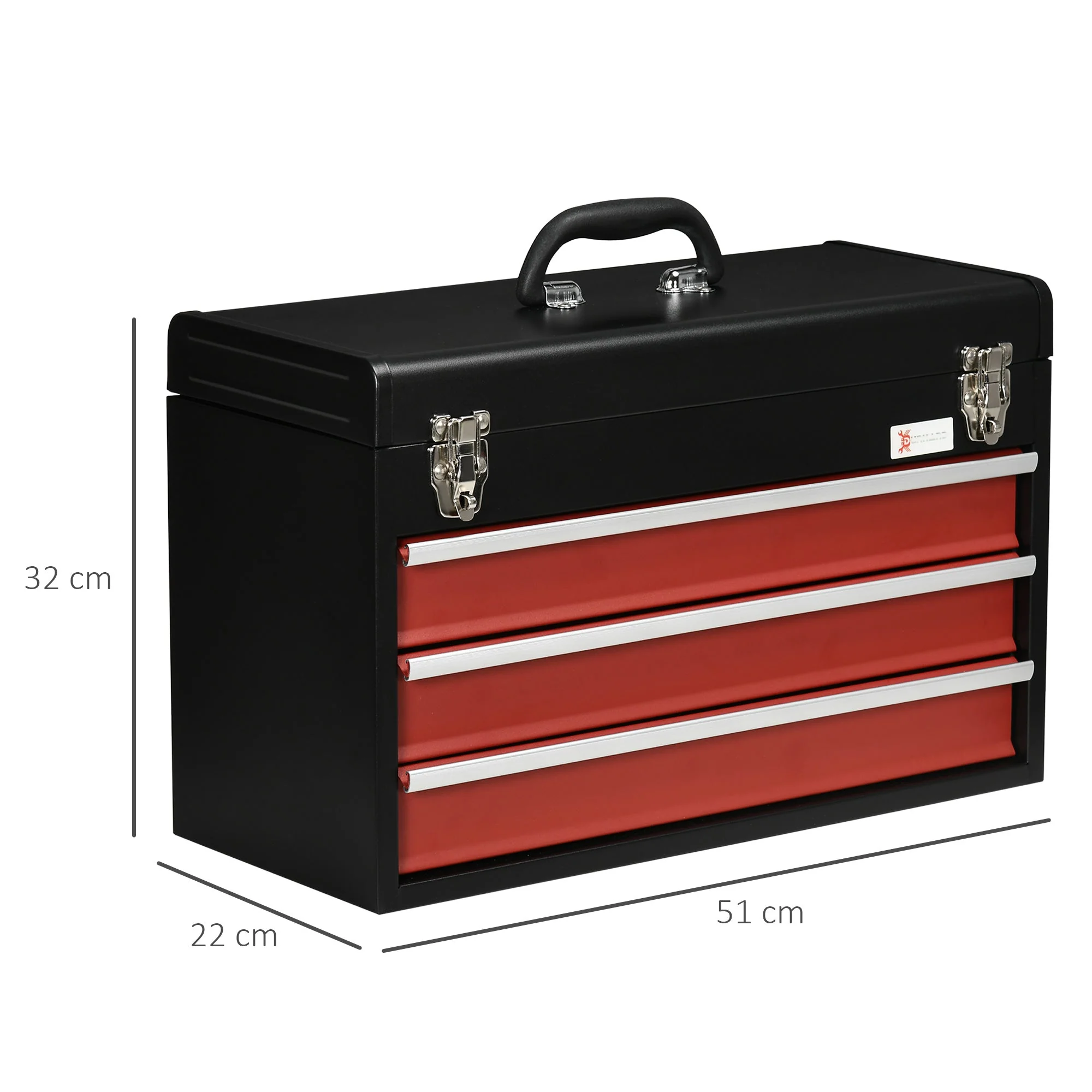 DURHAND 3 Drawer Tool Chest - Image 3