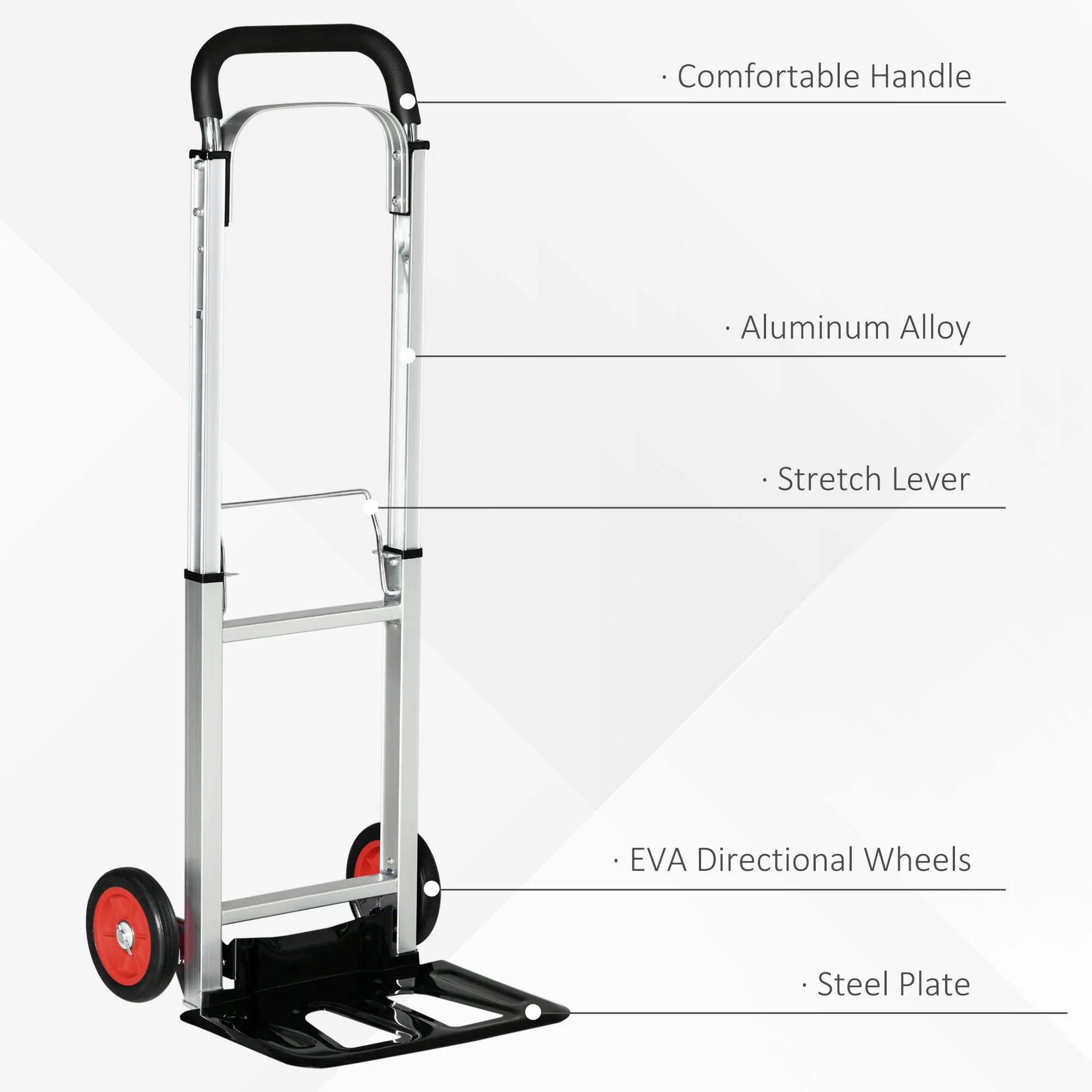 DURHAND Folding Sack Truck with Telescoping Handles - Image 4