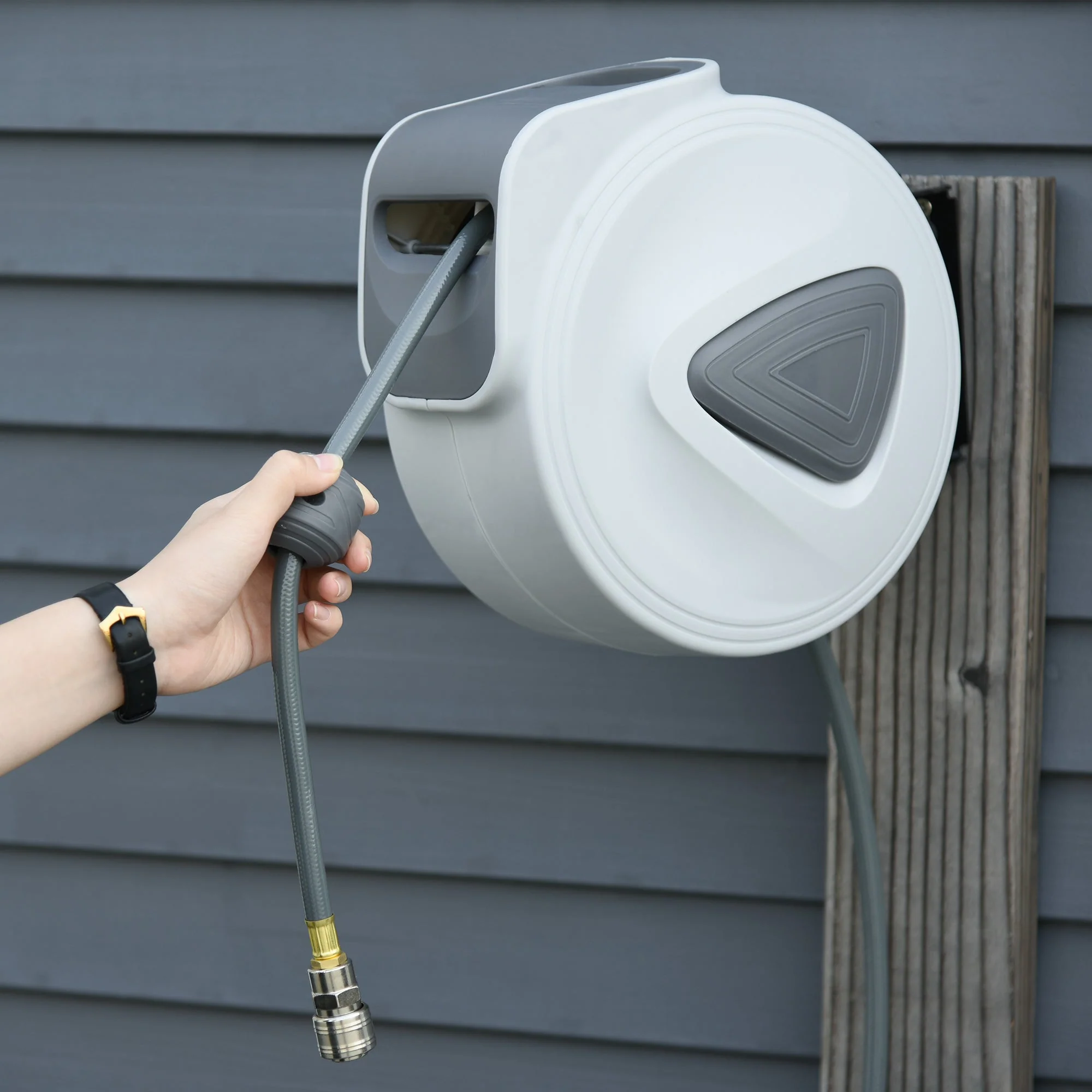 DURHAND Retractable Air Hose Reel Wall Mounted Workshop Compressor Tool 1/4" 15m+140cm - Image 2