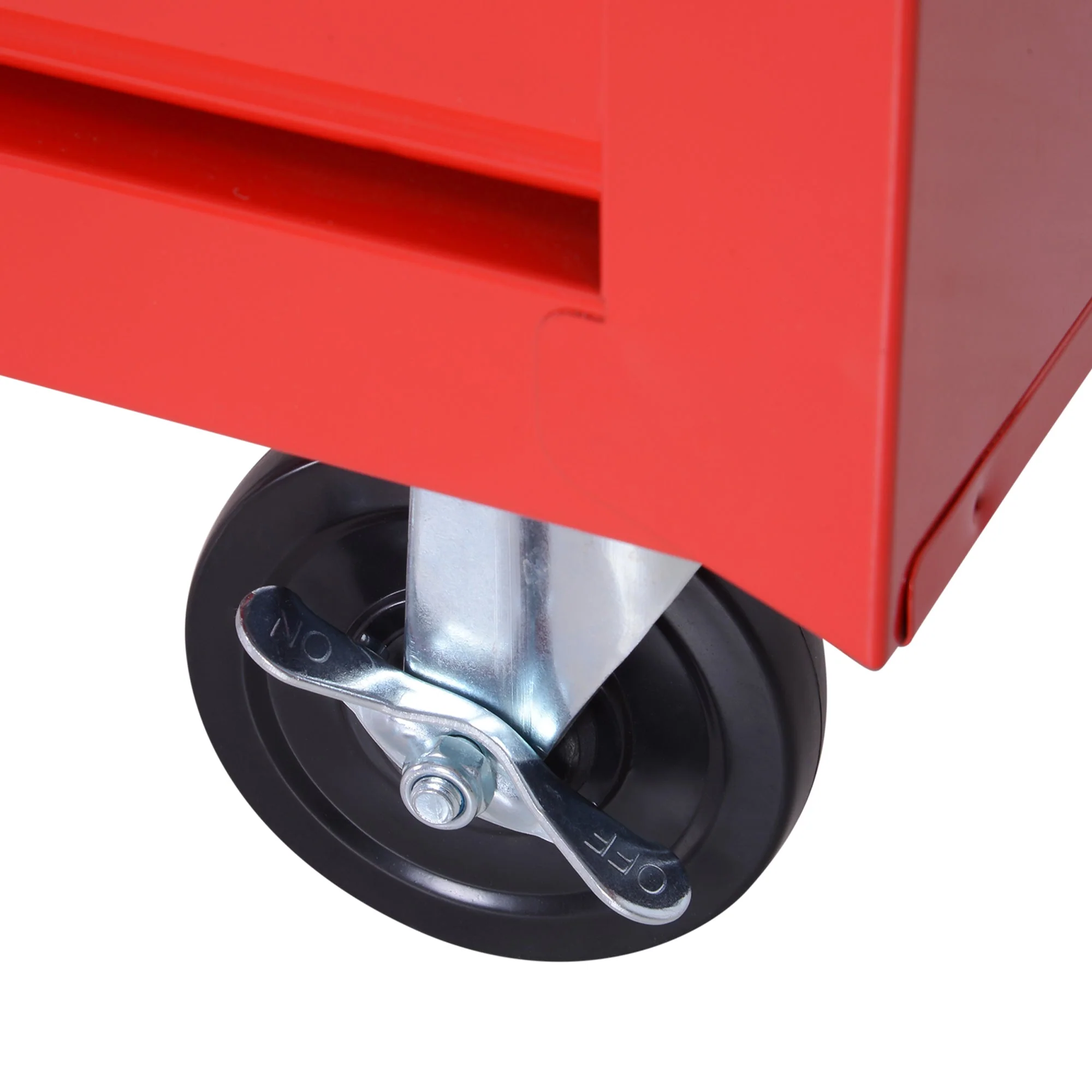 DURHAND Steel 7 Drawer Tool Storage Cabinet Tool Chest w/ Roll Wheels Red - Image 8
