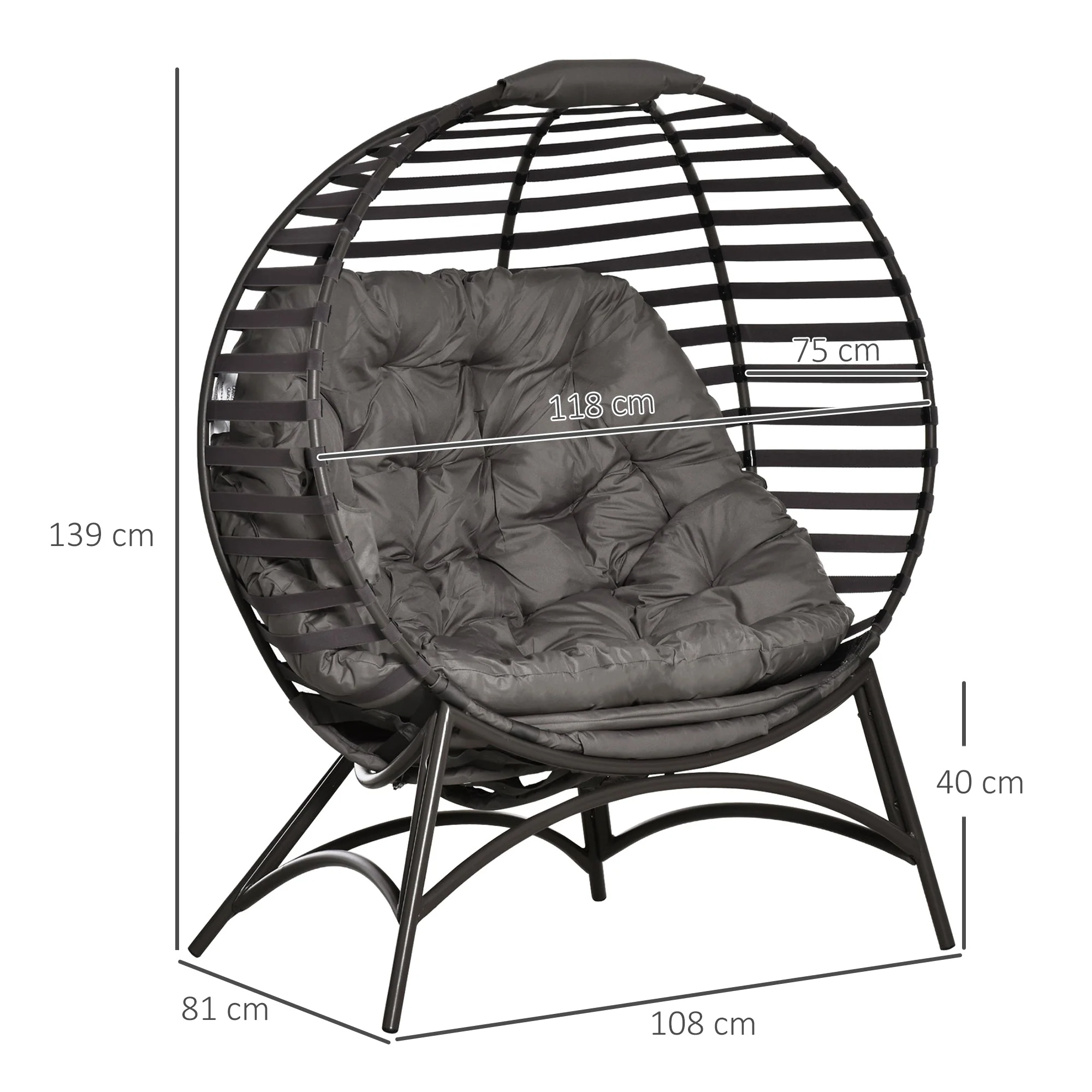 Egg Chair with Soft Cushion - Image 3