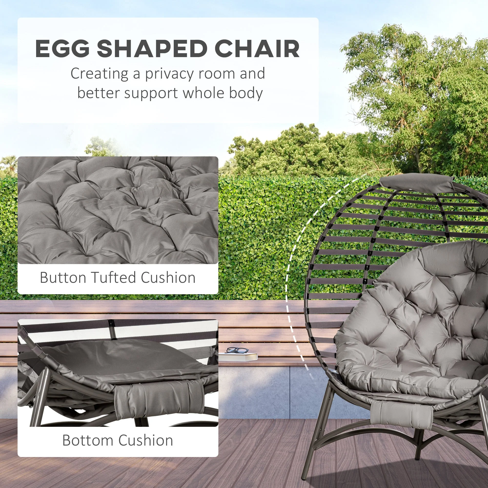 Egg Chair with Soft Cushion - Image 5