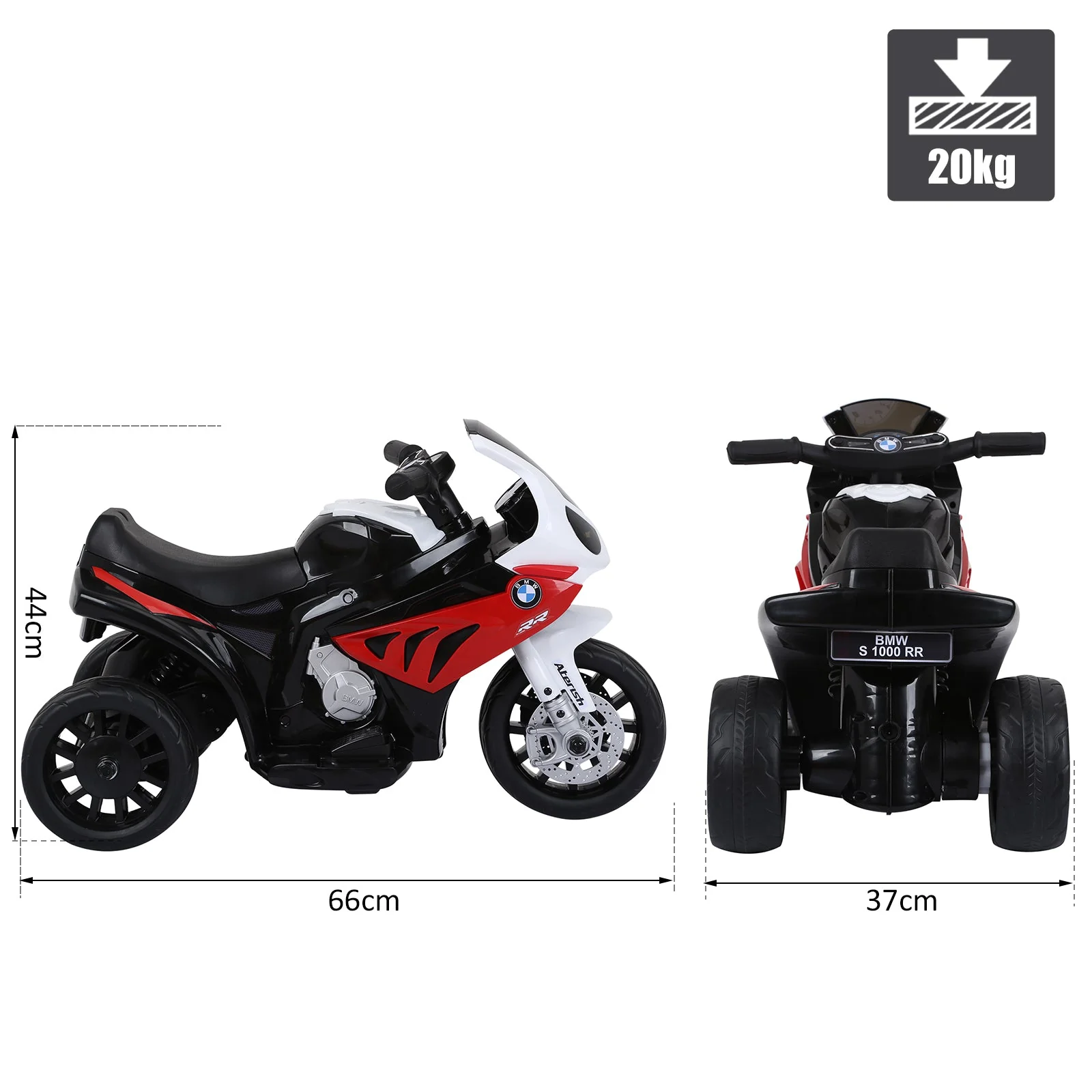 Electric Motorbike for Kids Ride on BMW Motorbike W/Headlights and Music - Image 3