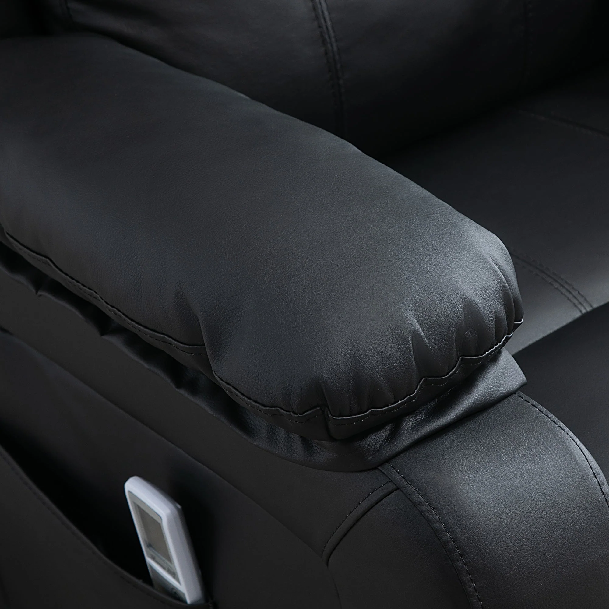 Electric Power Lift Recliner Chair Vibration Massage Reclining Chair with Remote Control and Side Pocket - Image 9