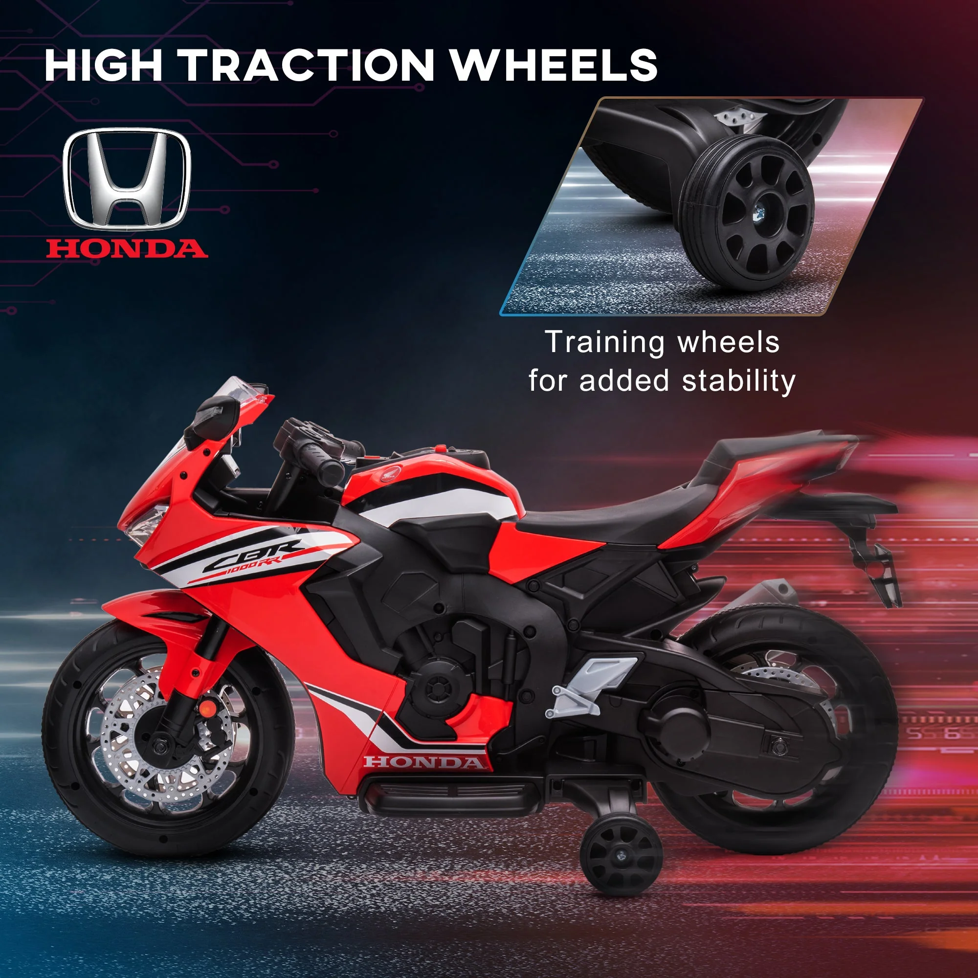 Electric Ride On Motorcycle with Headlights Music - Image 8