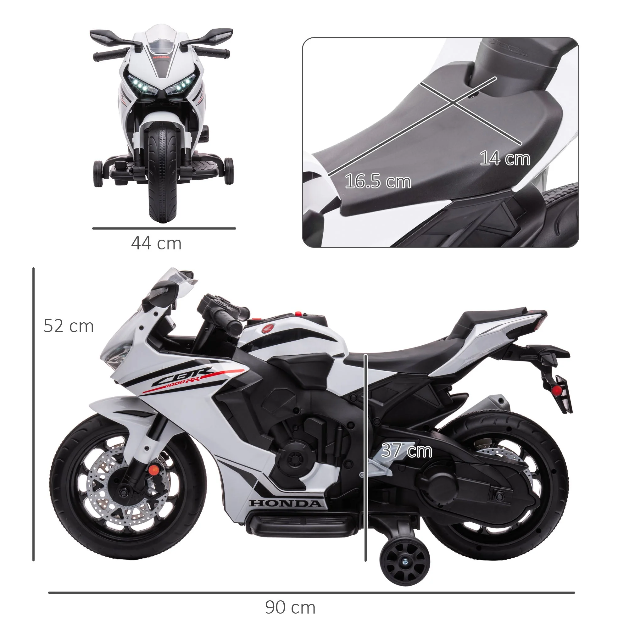 Electric Ride On Motorcycle with Headlights Music - Image 3