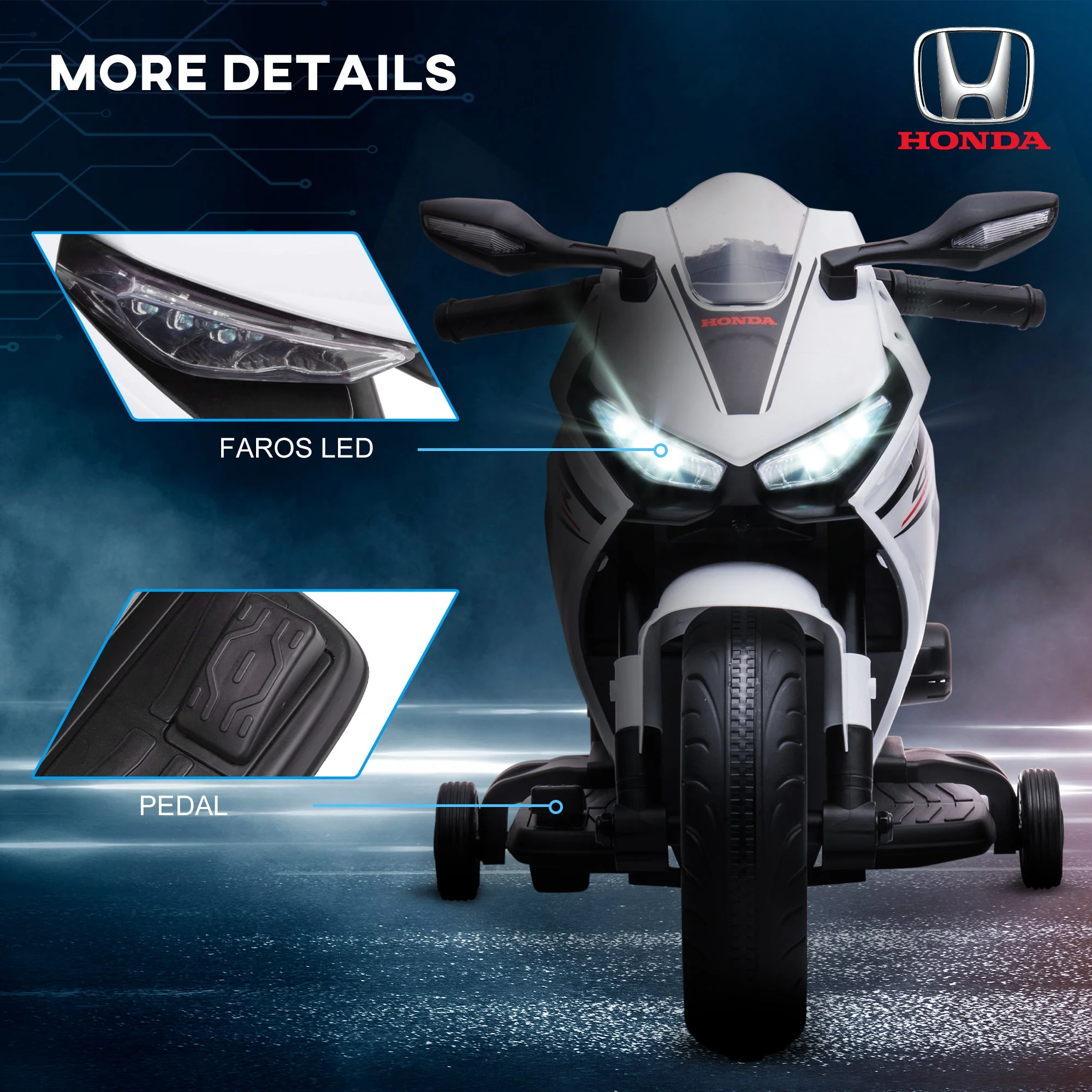 Electric Ride On Motorcycle with Headlights Music - Image 7