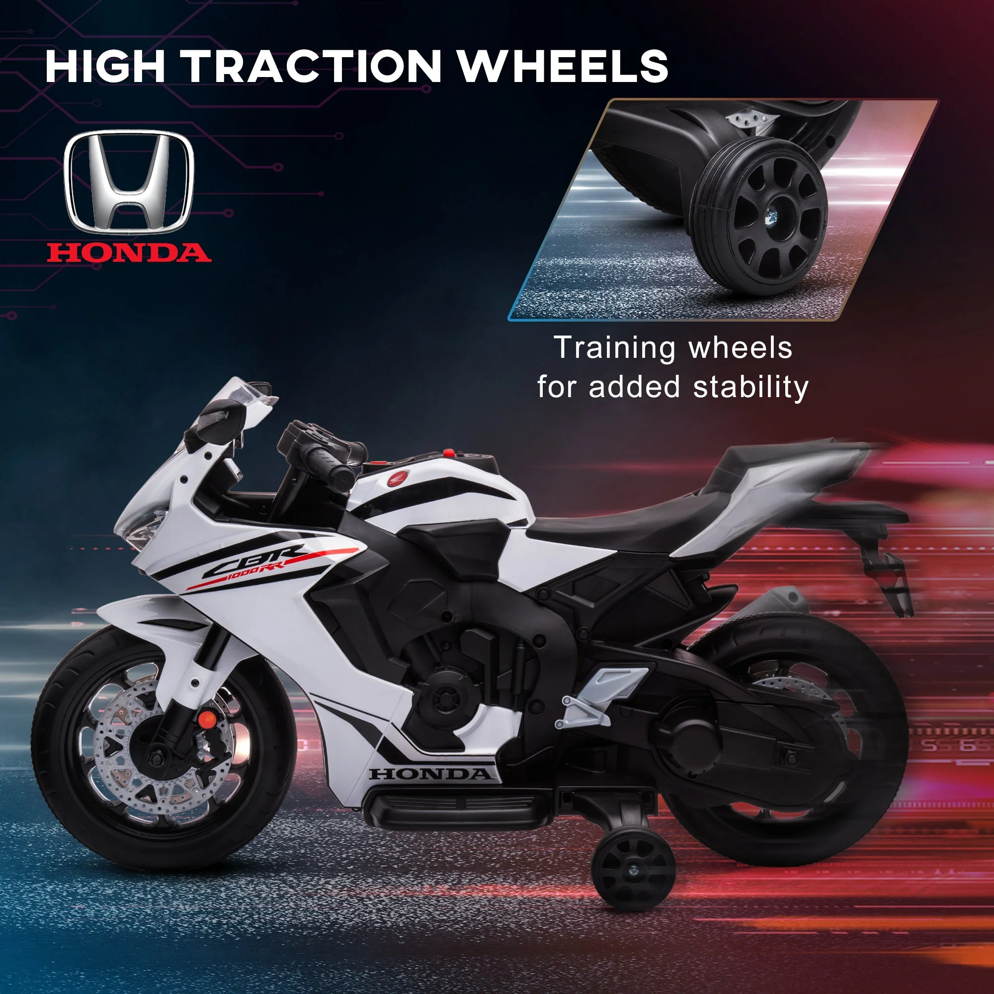 Electric Ride On Motorcycle with Headlights Music - Image 8