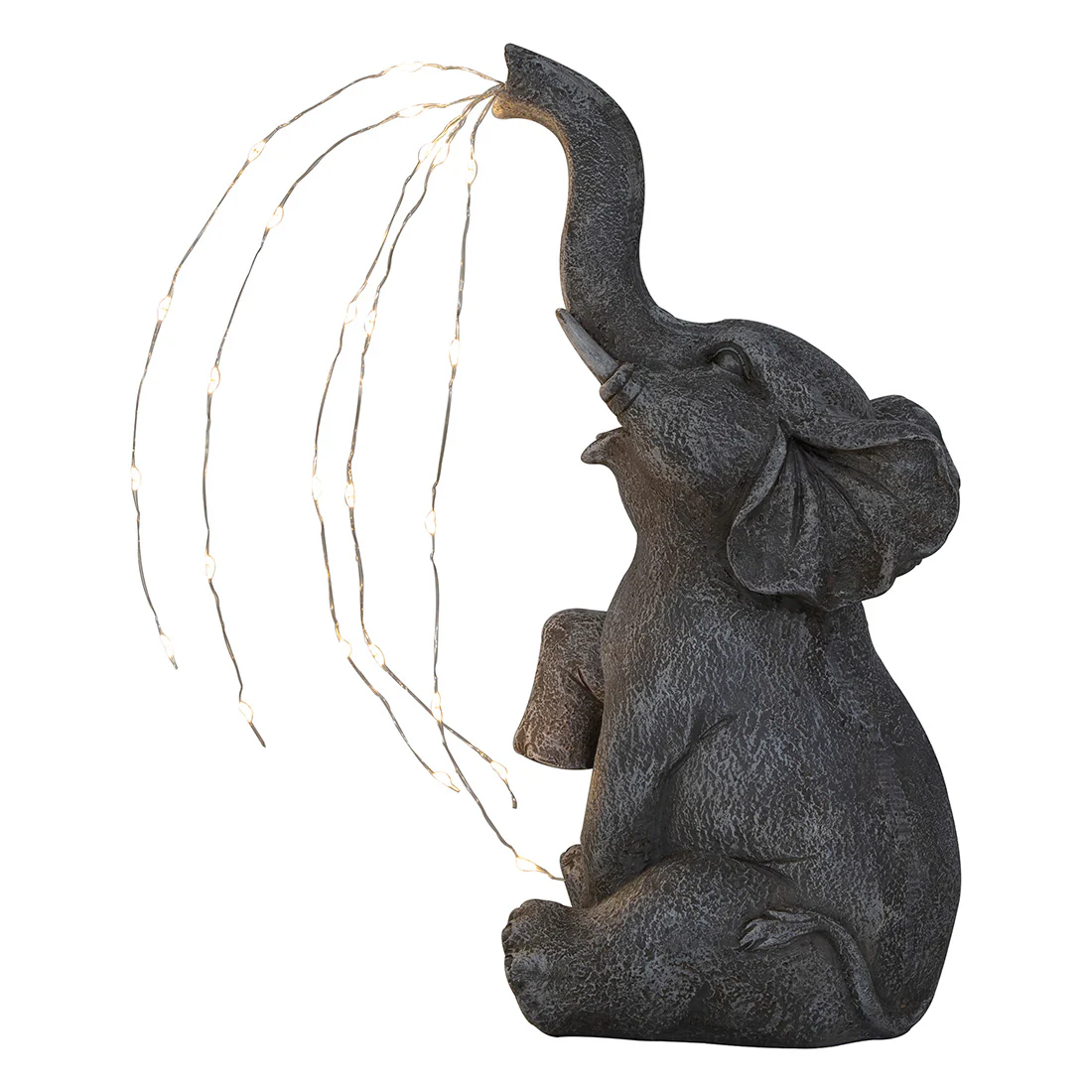 Elephant Solar Garden Light Ornament Decoration 25 Warm White LED - 26cm by Bright Garden - Image 3