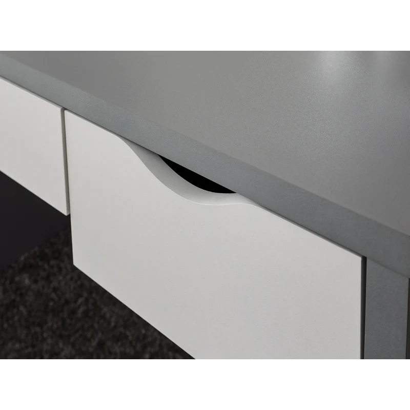 Elizabeth Tall Dressing Table Grey 3 Drawers - Image 6