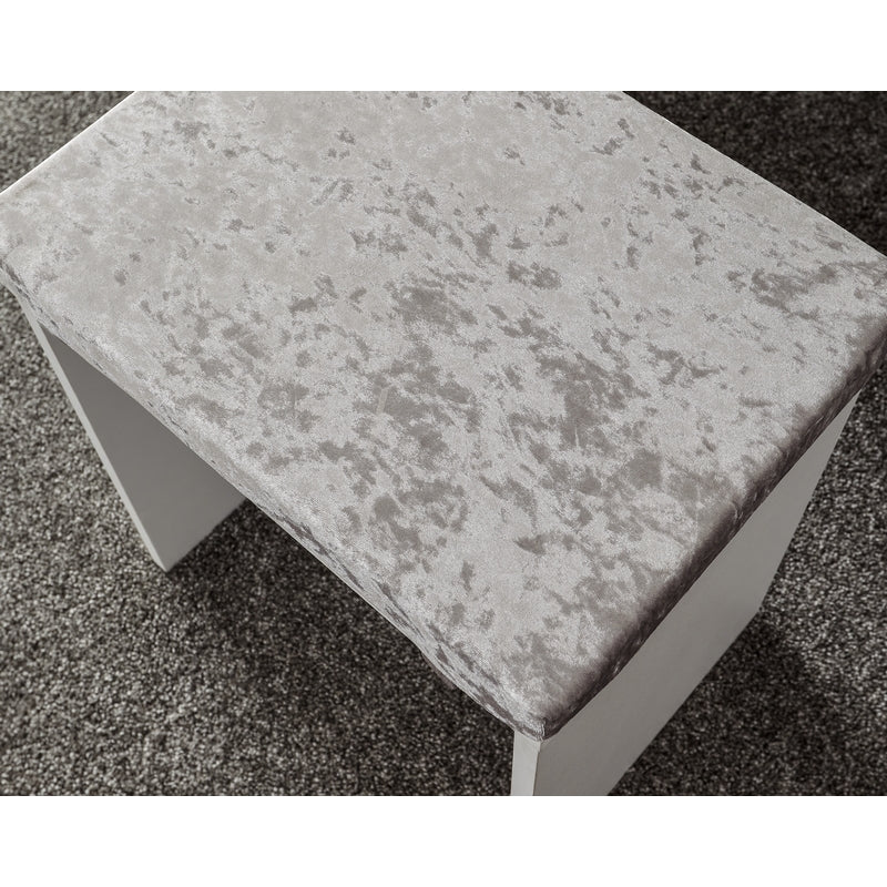 Elizabeth Tall Dressing Table White & Grey 3 Drawers - Image 6