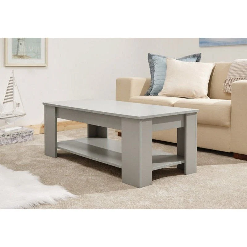 Ember Extending Coffee Table Grey 1 Shelf 105cm - Image 2