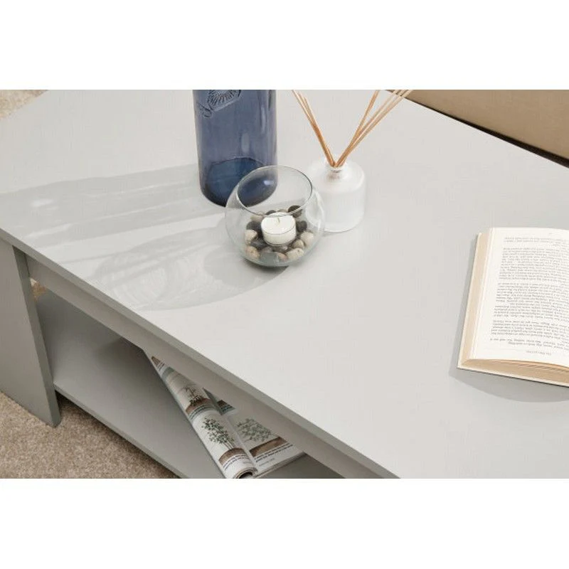 Ember Extending Coffee Table Grey 1 Shelf 105cm - Image 4
