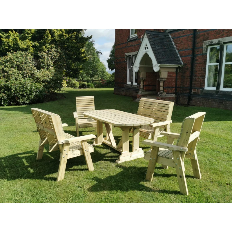 Ergo Garden Patio Dining Set by Churnet Valley - 6 Seat - Image 2