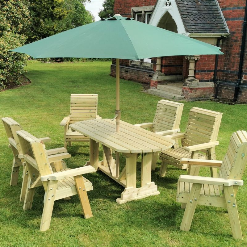 Ergo Garden Patio Dining Set by Churnet Valley - 6 Seat - Image 2