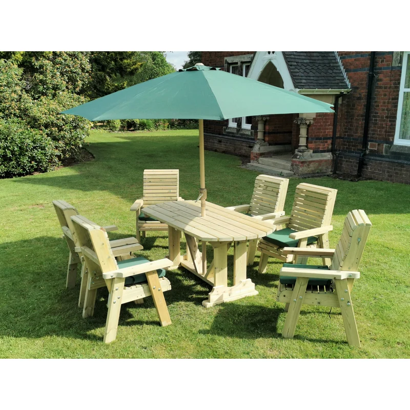 Ergo Garden Patio Dining Set by Churnet Valley - 6 Seats - Image 3