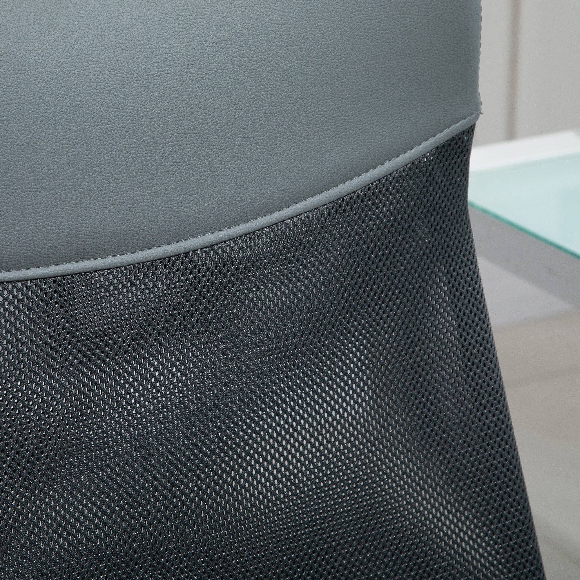 Ergonomic Office Chair Mesh Chair with Adjustable Height Tilt Function Black - Image 8