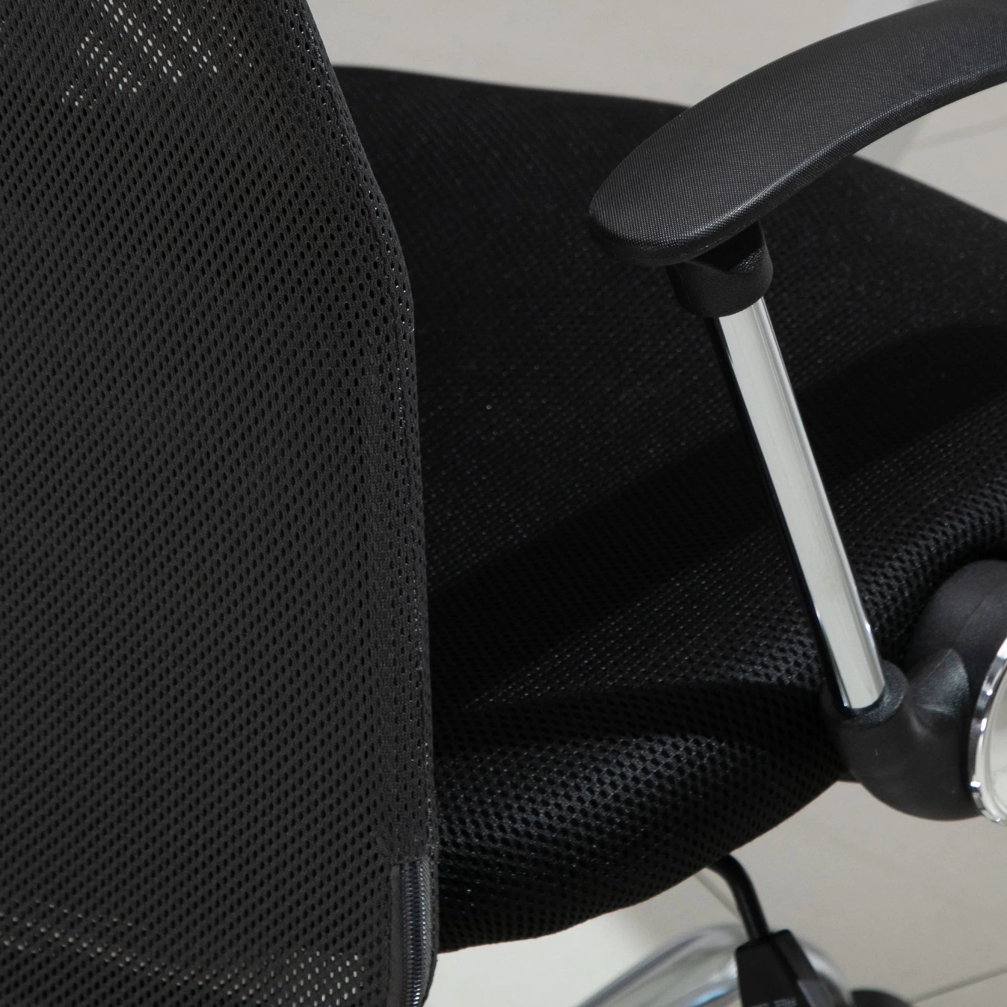 Ergonomic Office Chair Mesh Chair with Adjustable Height Tilt Function Black - Image 9