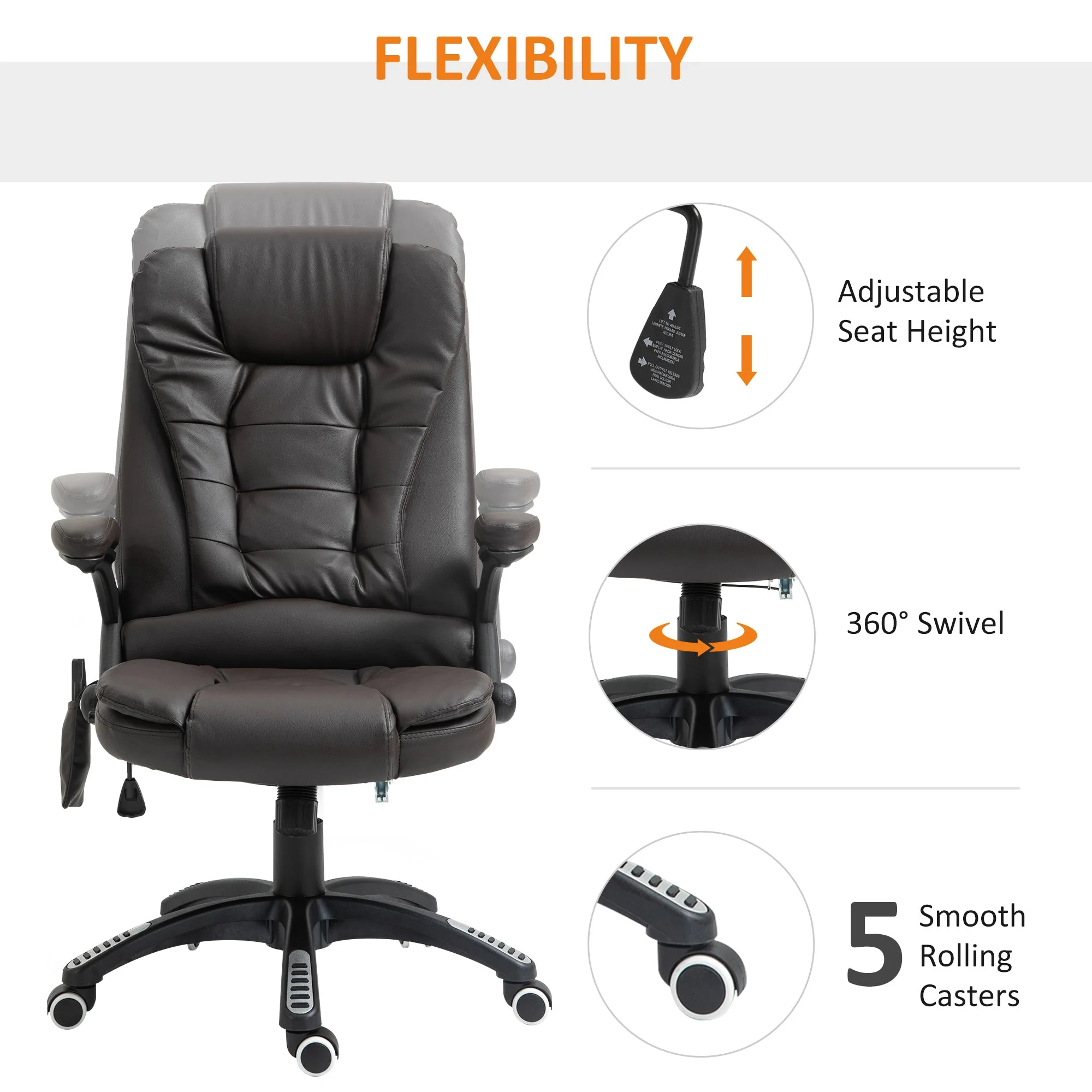 Executive Office Chair with Massage and Heat - Image 5