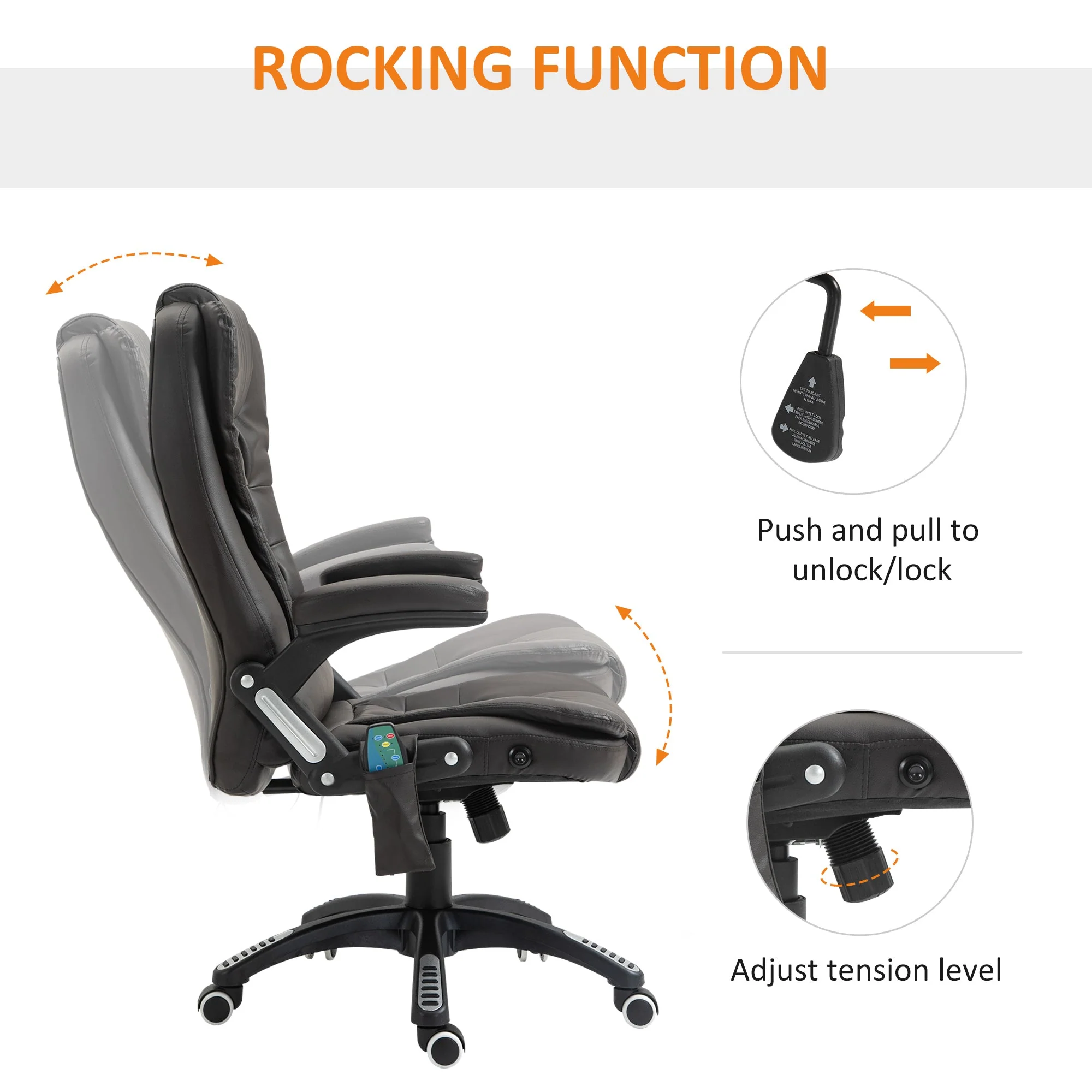 Executive Office Chair with Massage and Heat - Image 6