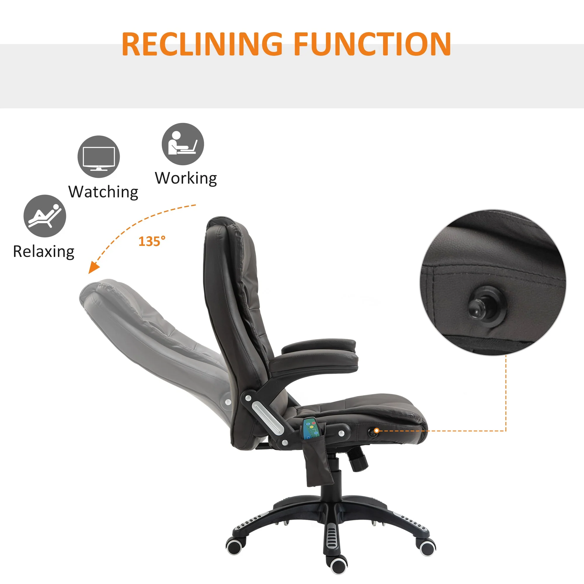 Executive Office Chair with Massage and Heat - Image 7