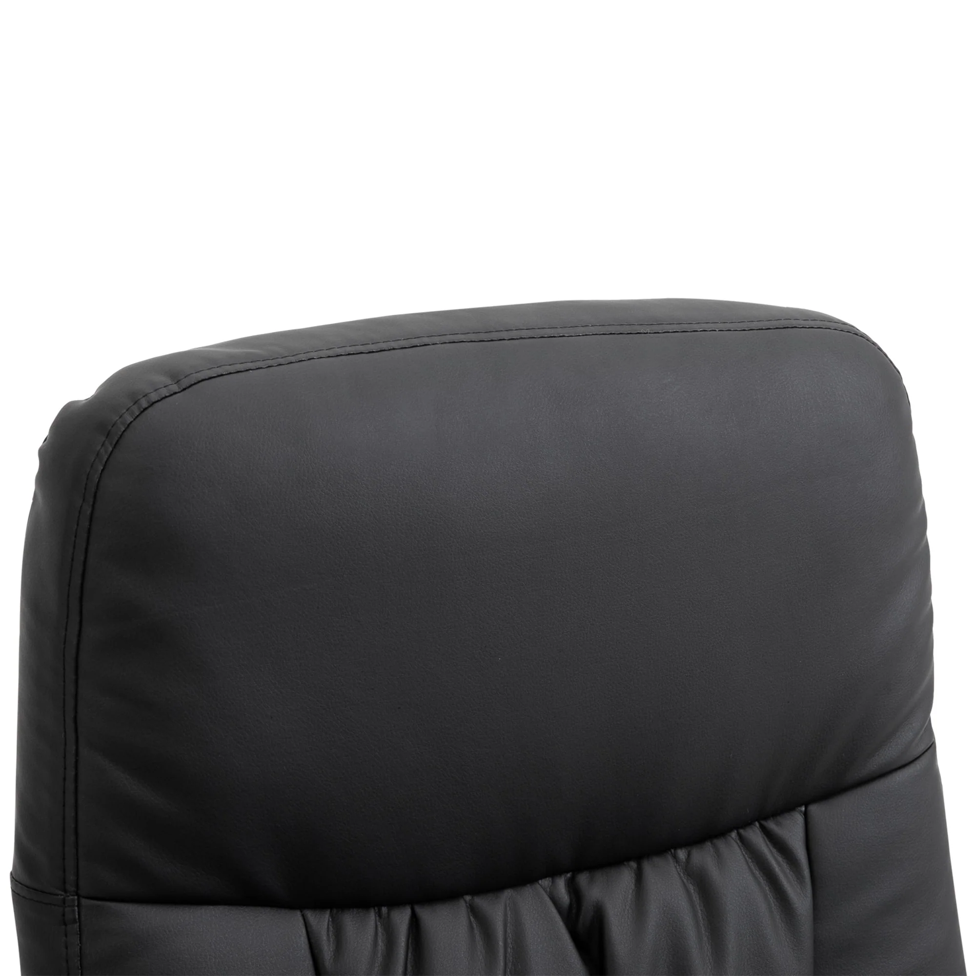 Executive Recliner Chair High Back and Footstool Armchair Lounge Seat Black - Image 8
