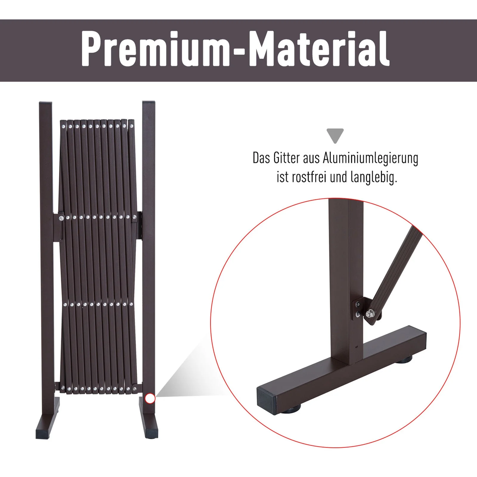 Expanding Trellis Fence Freestanding Movable Fence Foldable Garden Screen Panel Aluminum - Image 4