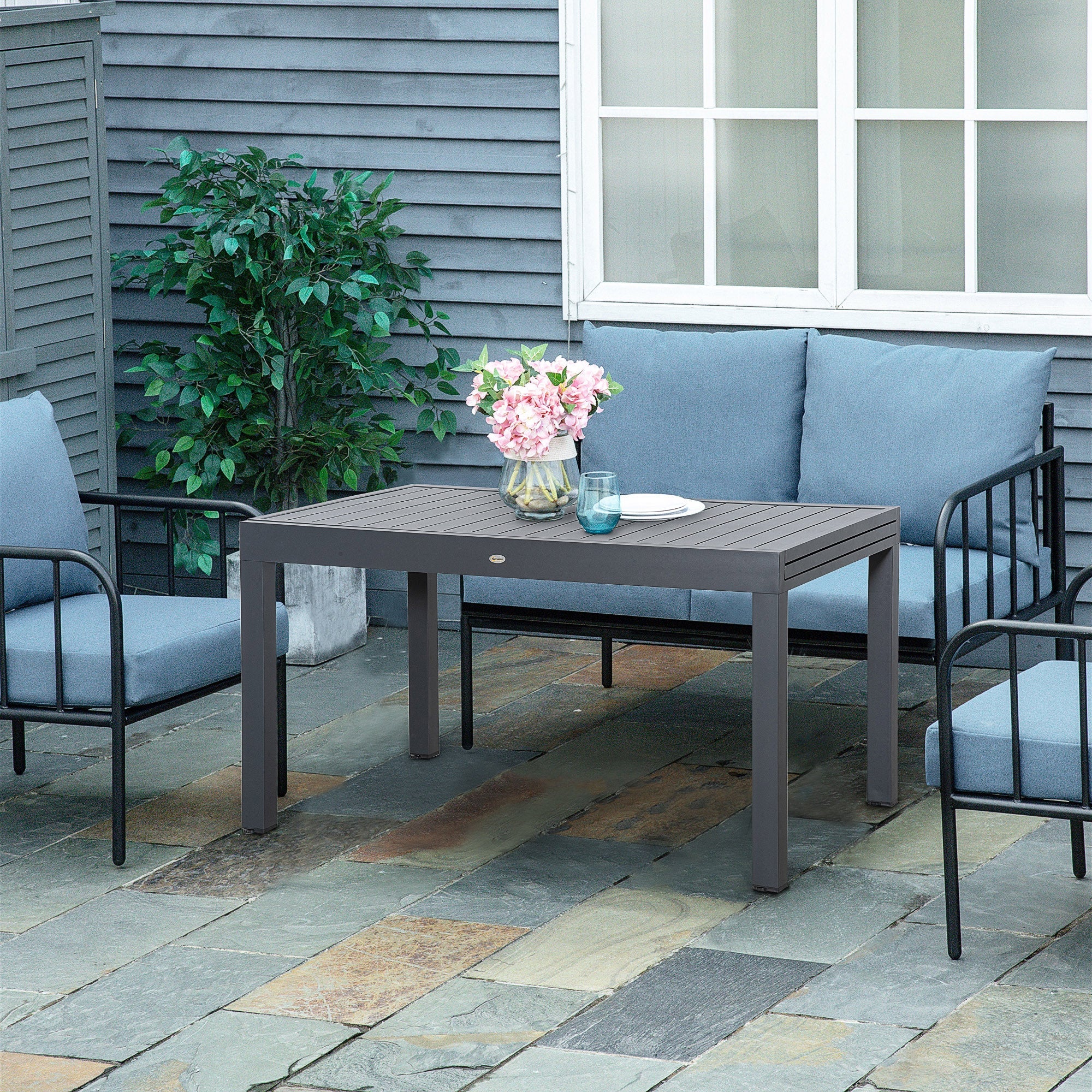 Extendable Garden Table 135-270cm x 90cm x 75cm - Image 2