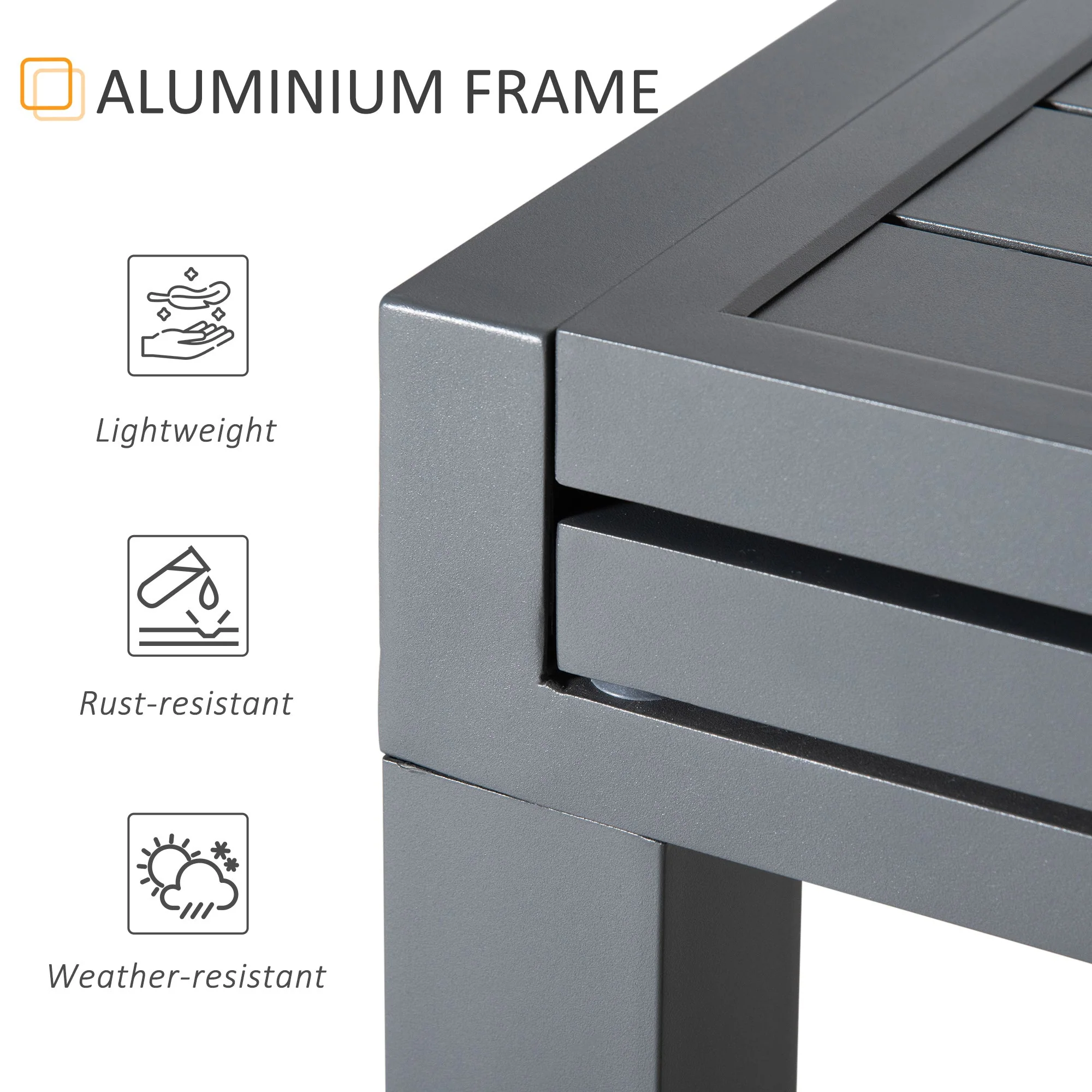 Extendable Garden Table 135-270cm x 90cm x 75cm - Image 5