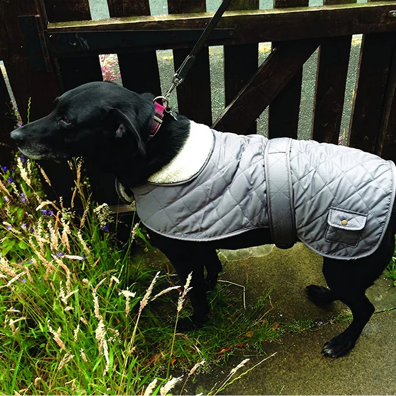 Extra Large Dog Coat Grey Faux Fur & Faux Leather 60cm by Banbury - Image 3