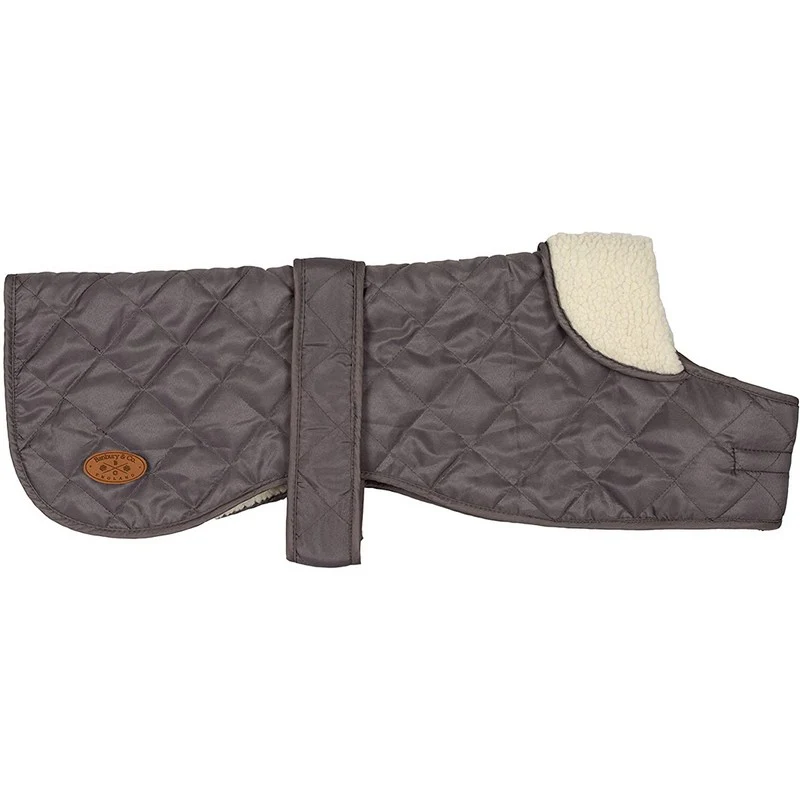 Extra Large Dog Coat Grey Faux Fur & Faux Leather 60cm by Banbury - Image 4
