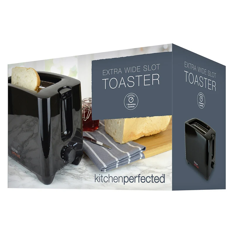 Extra Wide Slot Toaster By KitchenPerfected - Black - Image 2