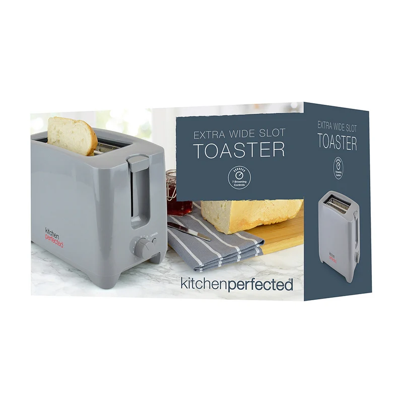Extra Wide Slot Toaster By KitchenPerfected - Grey - Image 4