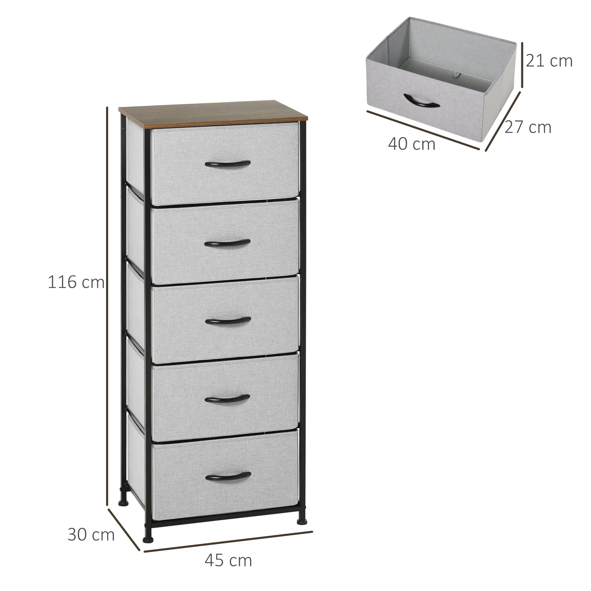 Fabric Chest of Drawers - Image 2