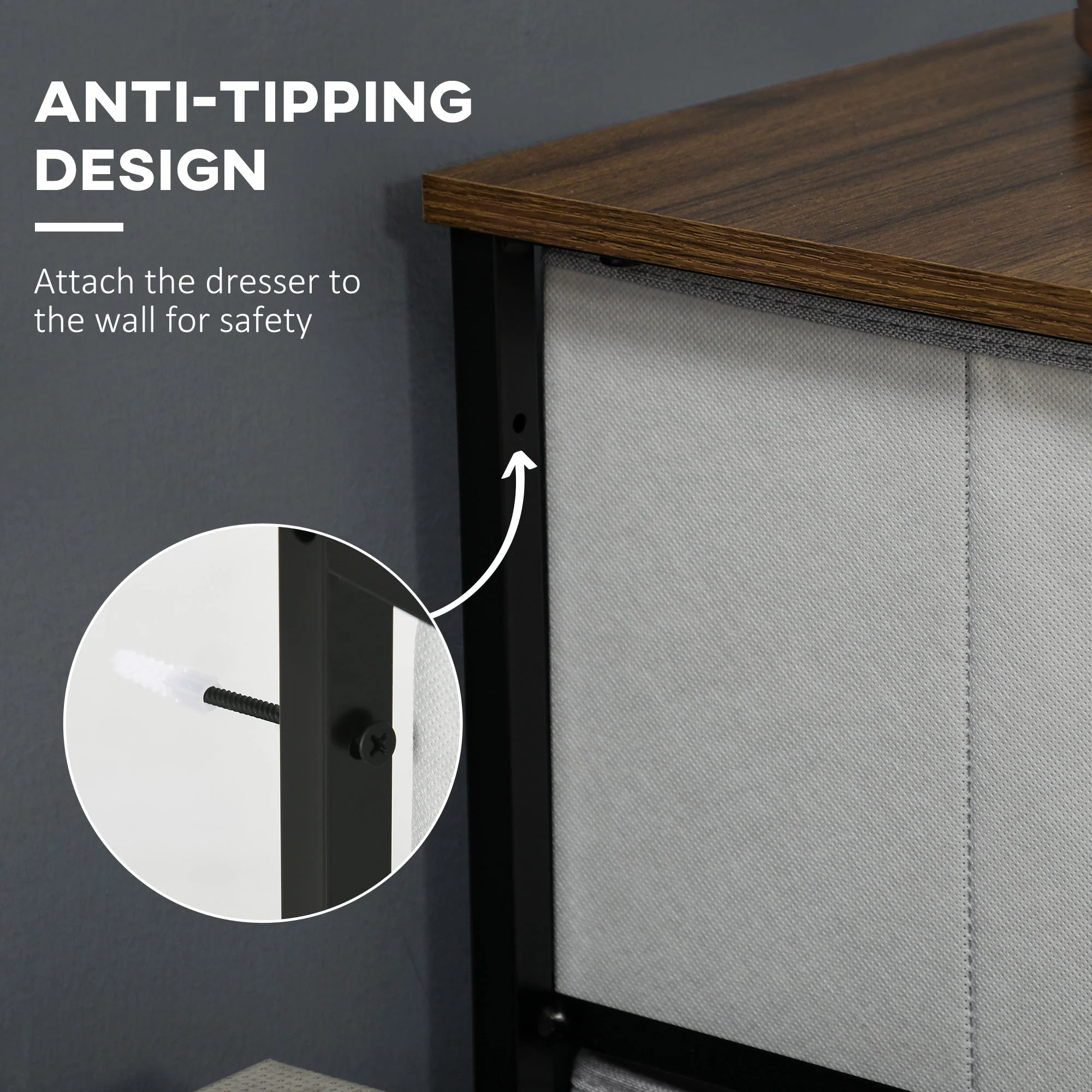 Fabric Chest of Drawers - Image 4