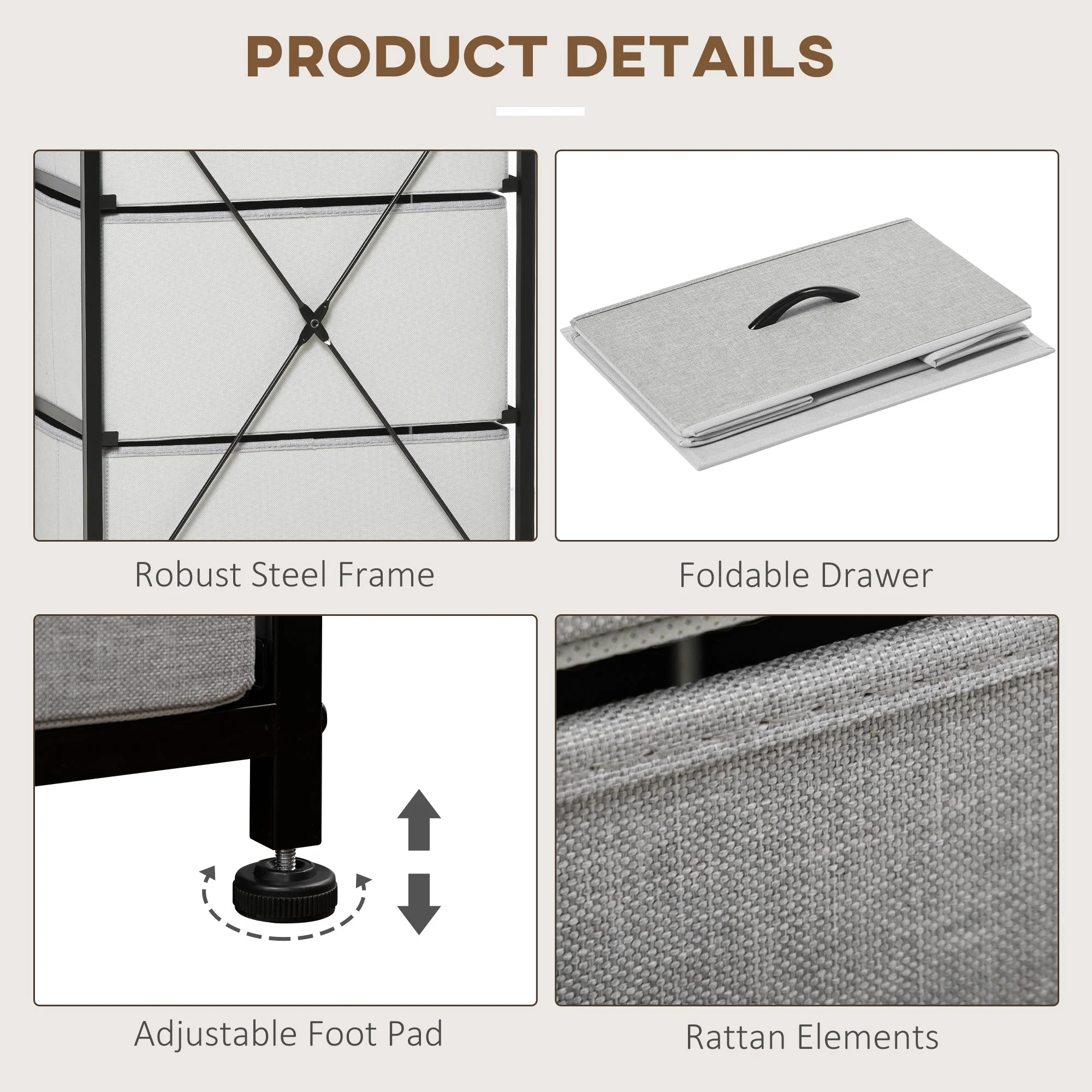 Fabric Chest of Drawers - Image 5