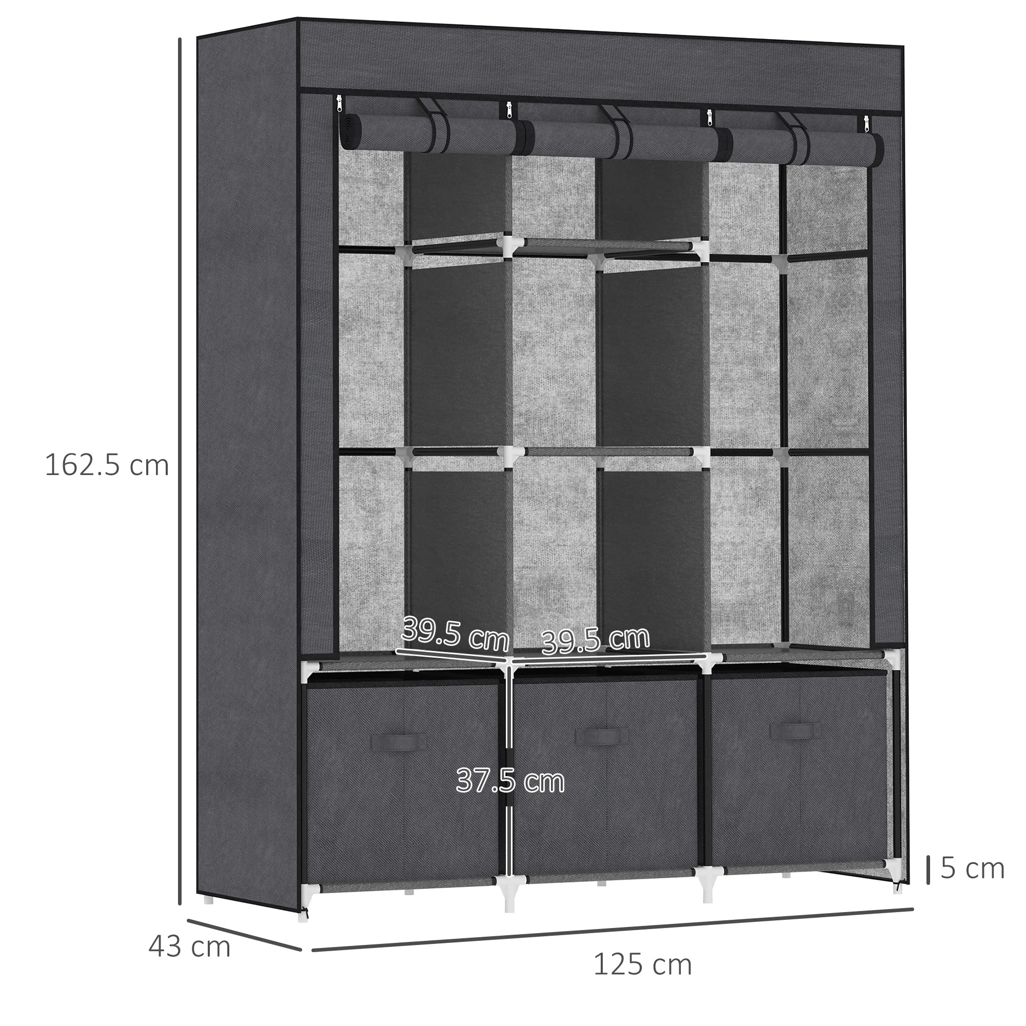 Fabric Wardrobe for Bedroom - Image 3