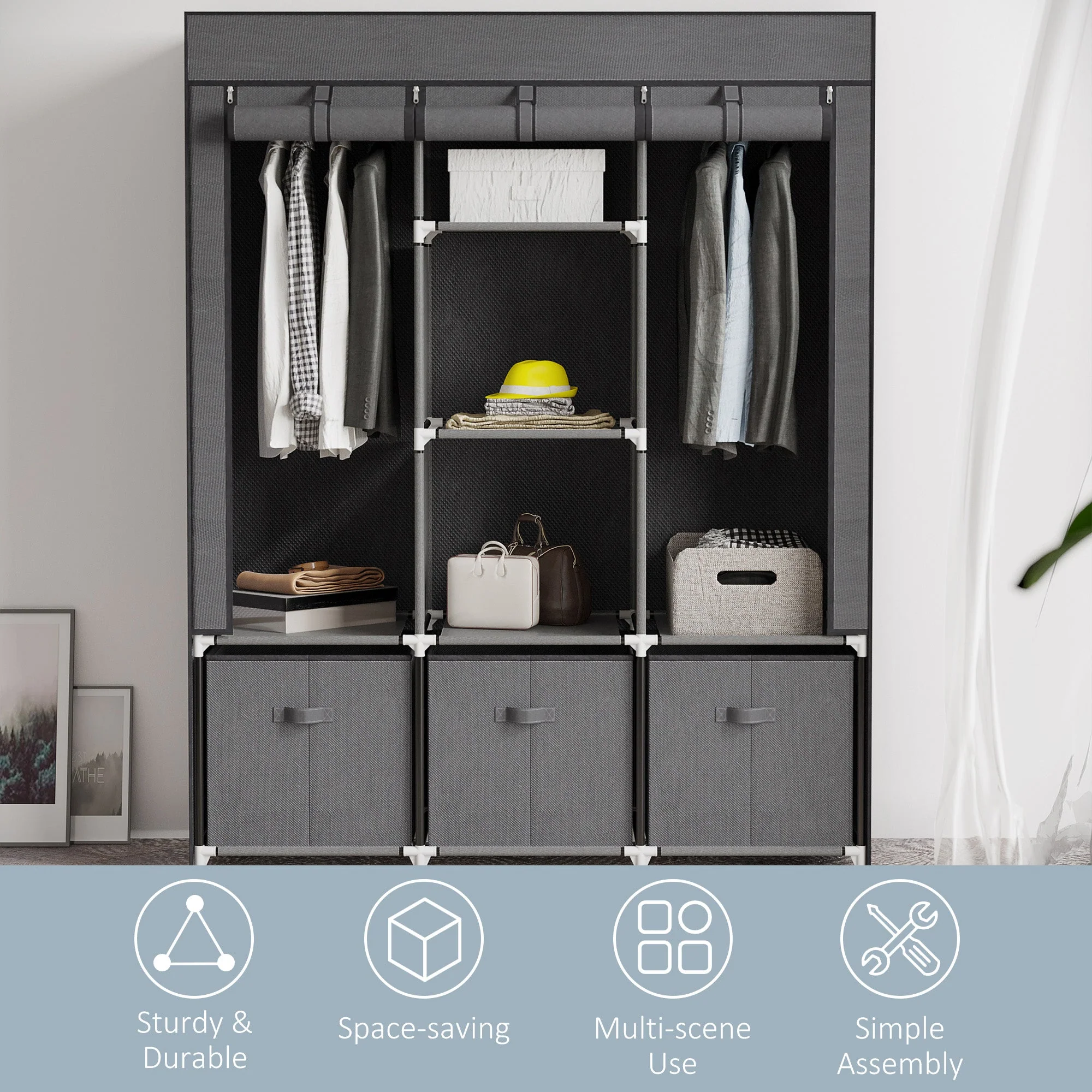 Fabric Wardrobe for Bedroom - Image 6