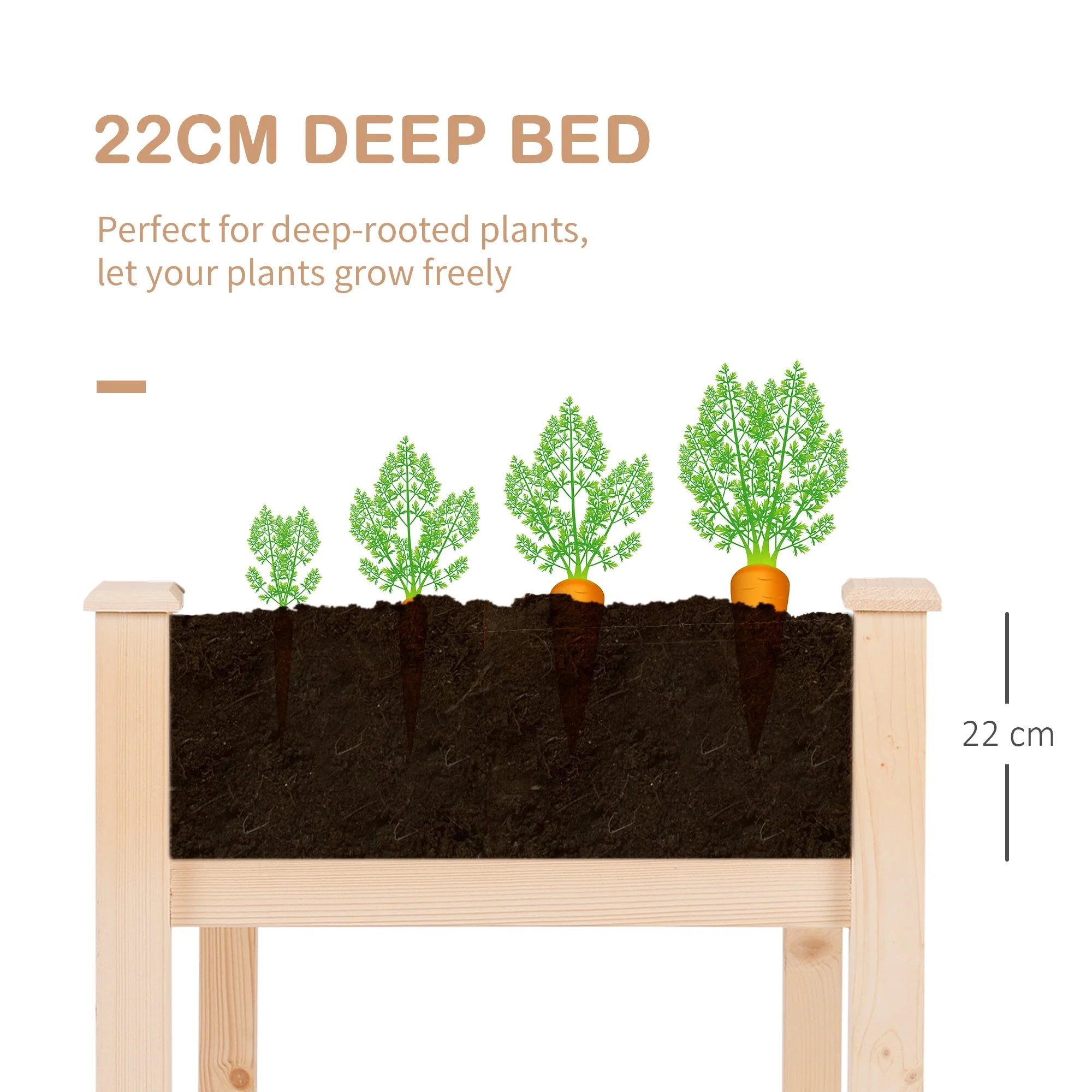 Fir Wood Non-Woven Fabric Planting Bed - Image 6