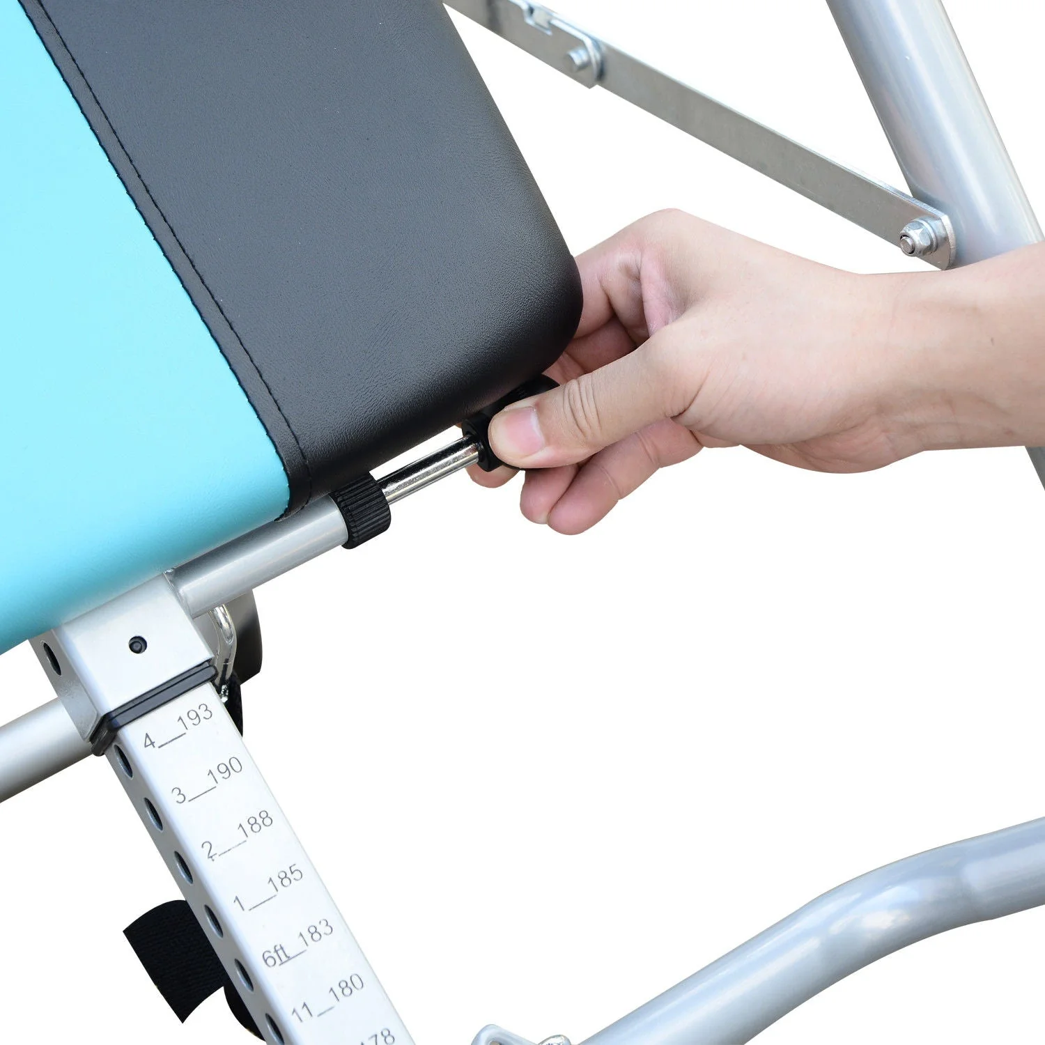 Fitness Workout Bench Gravity Inversion Exercise Bench-Silver - Image 8